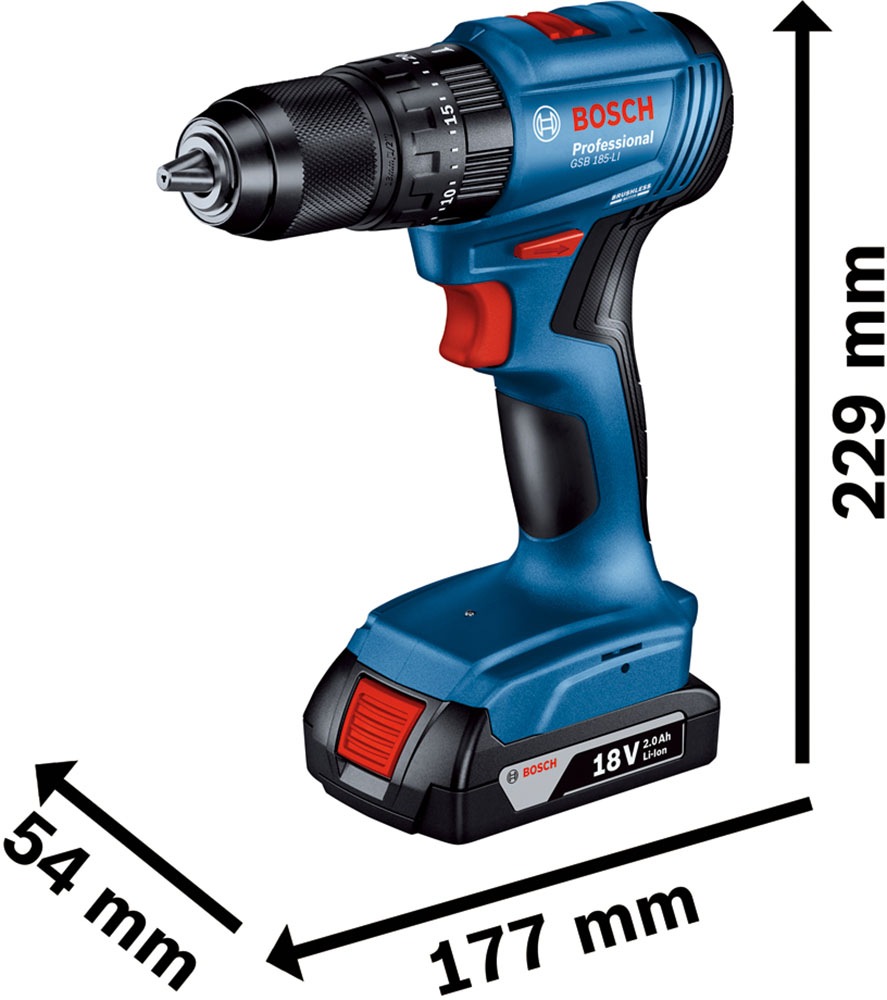 Bosch Professional Akku-Bohrschrauber »»GSB 18V-45««, im Karton, ohne Akku, ohne Ladegerät