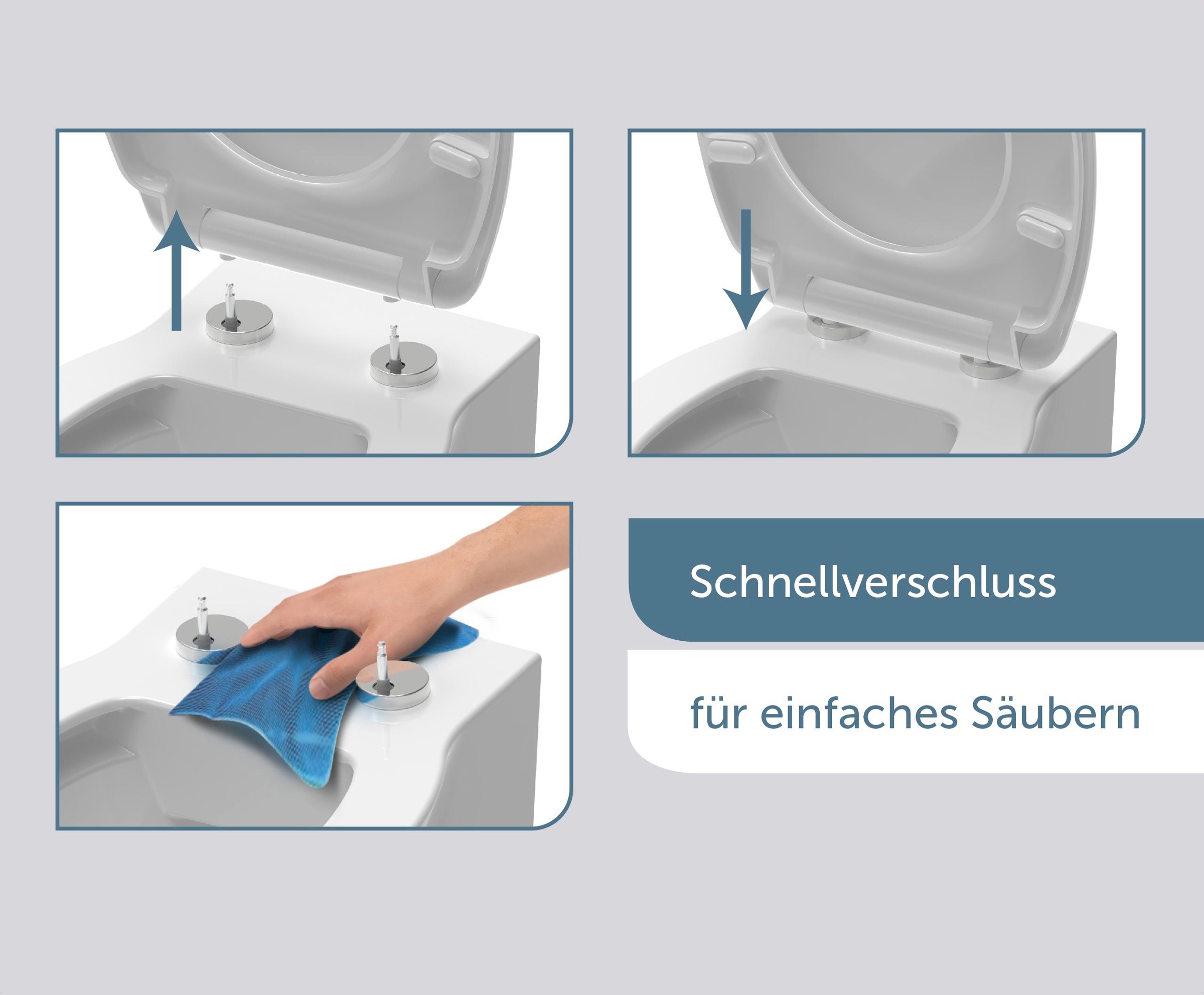 Schütte WC-Sitz »Jasmin«, Duroplast, Absenkautomatik, Schnellverschluss, Motivdruck