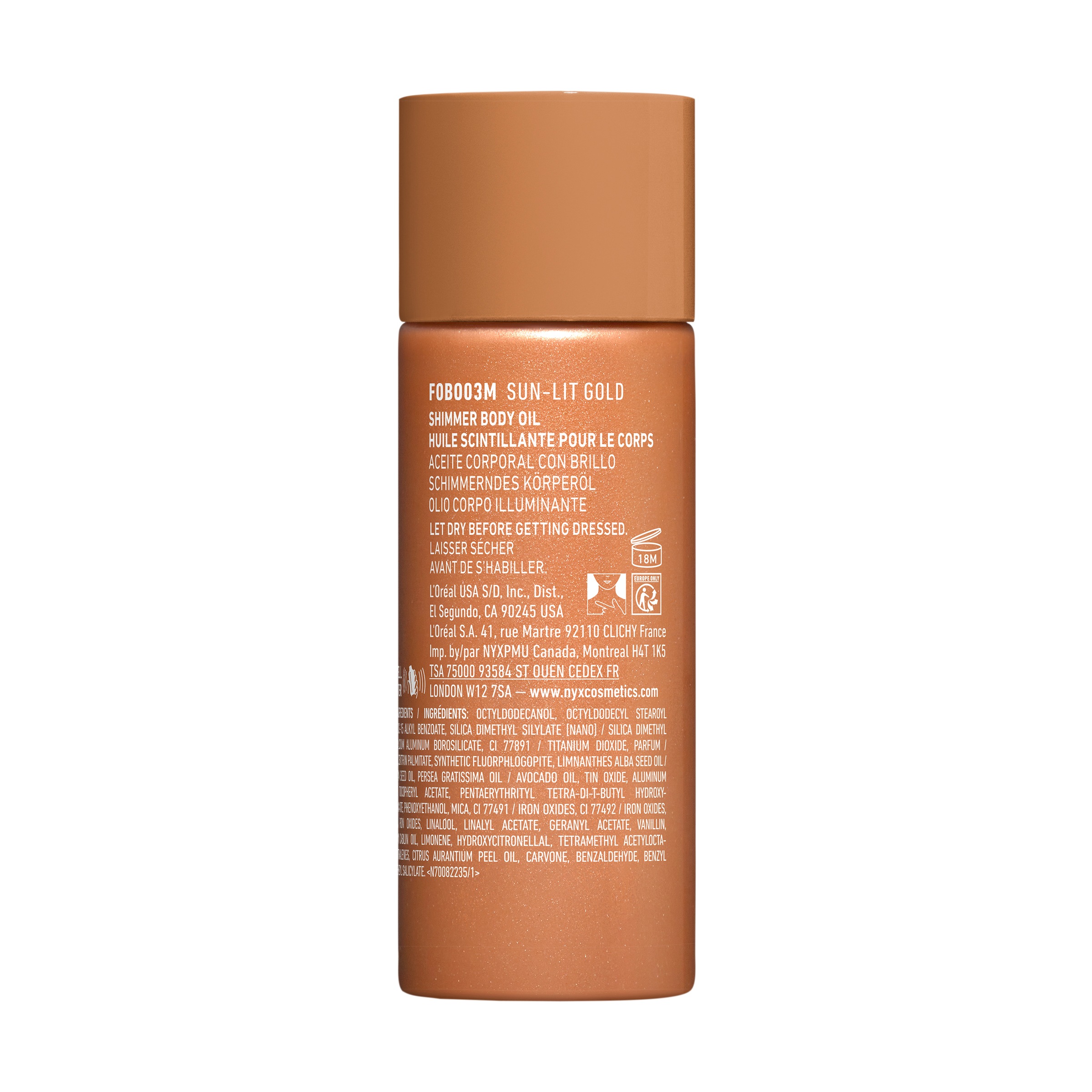 NYX PROFESSIONAL MAKEUP Körperöl »FAT OIL BODY OIL COCONUT CUTIE« für strahlenden Glow am Körper, duftet nach Kokosnuss