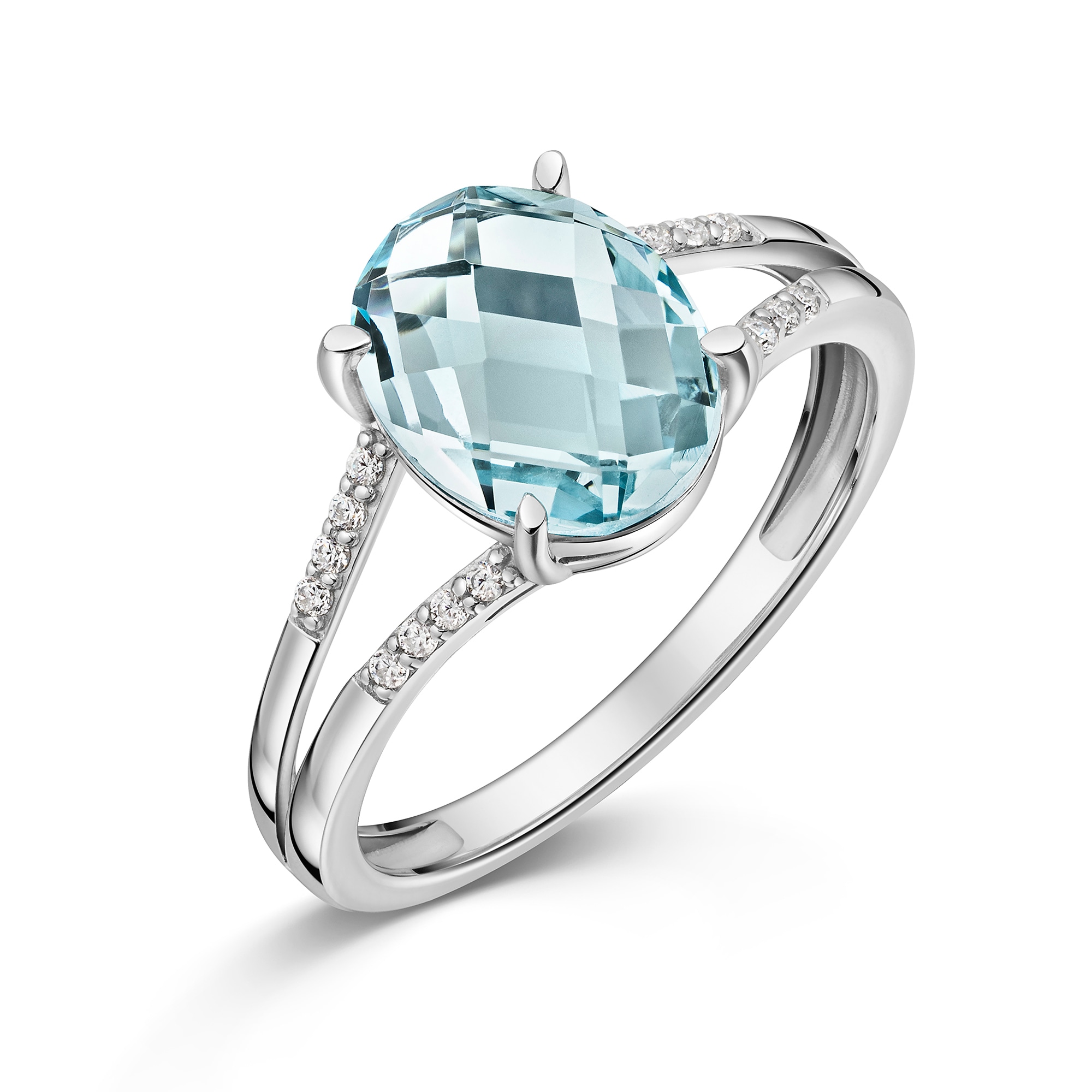 Firetti Fingerring »Schmuck Geschenk Silber 925 Damenring Ring ovale Form« mit Zirkonia (synth.), Glasstein