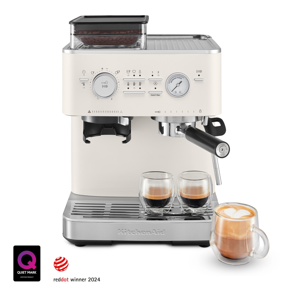 KitchenAid Espressomaschine »5KES6551EBK«, Siebträger mit Mühle