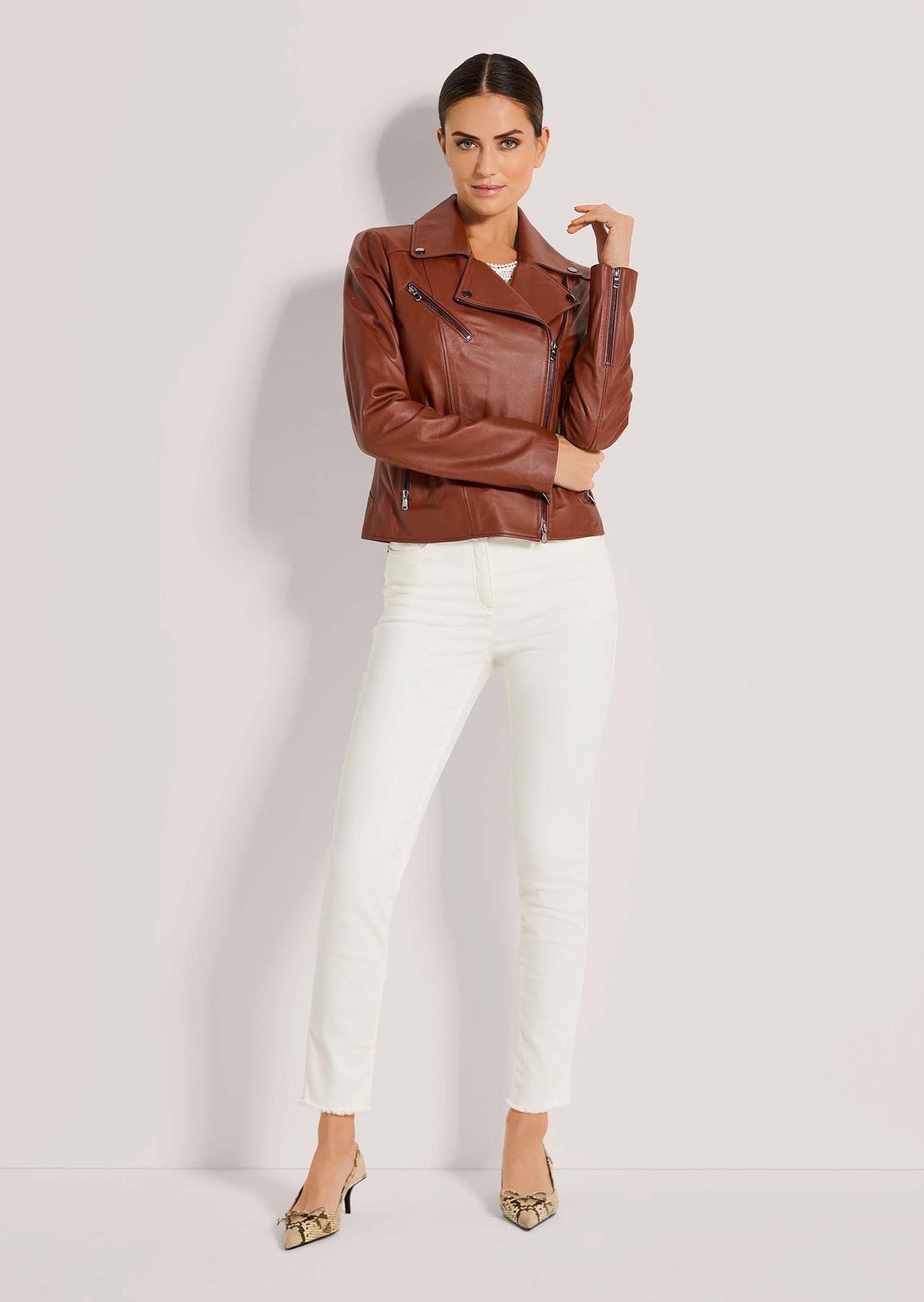 MADELEINE Lederjacke »Lederjacke Lederjacke im Biker-Style«