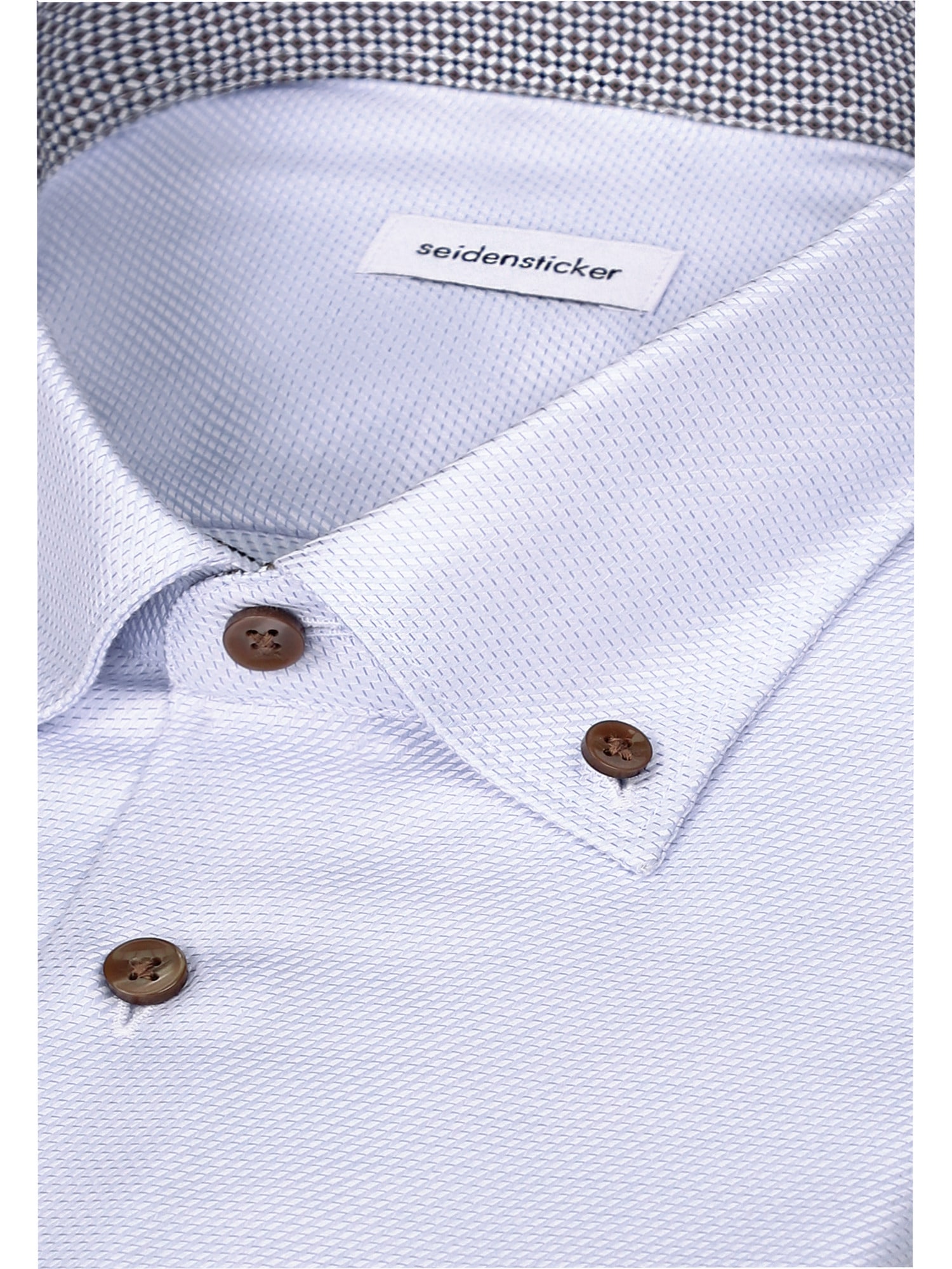 seidensticker Businesshemd »Schwarze Rose« Regular 1/1 Button-Down-Kragen Struktur