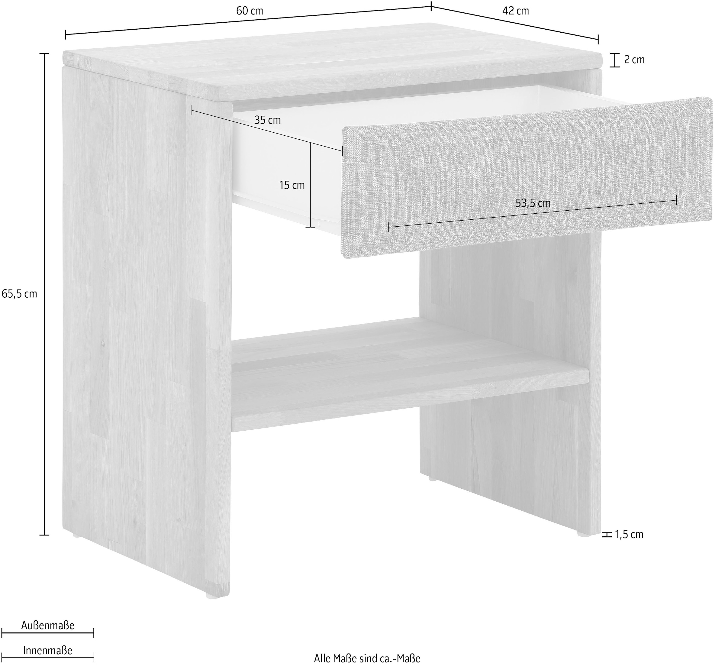 OTTO products Nachttisch »Callum«, passend zur Boxspringbett-Serie Jelle