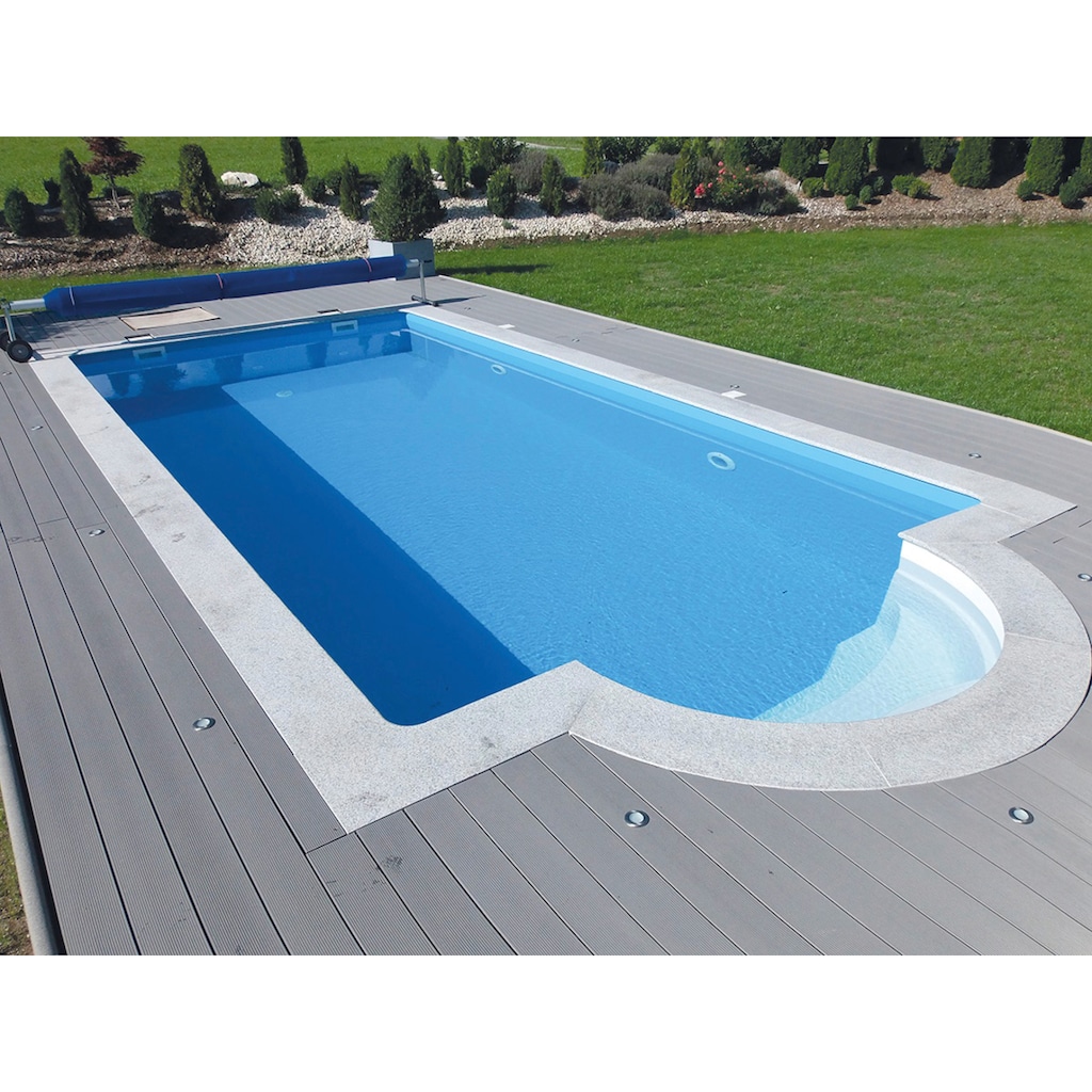 KWAD Schwimmbecken »STYROPOR®STEIN POOL ALL INCLUSIVE, BxLxH: 400x800x150 cm«, (Set)