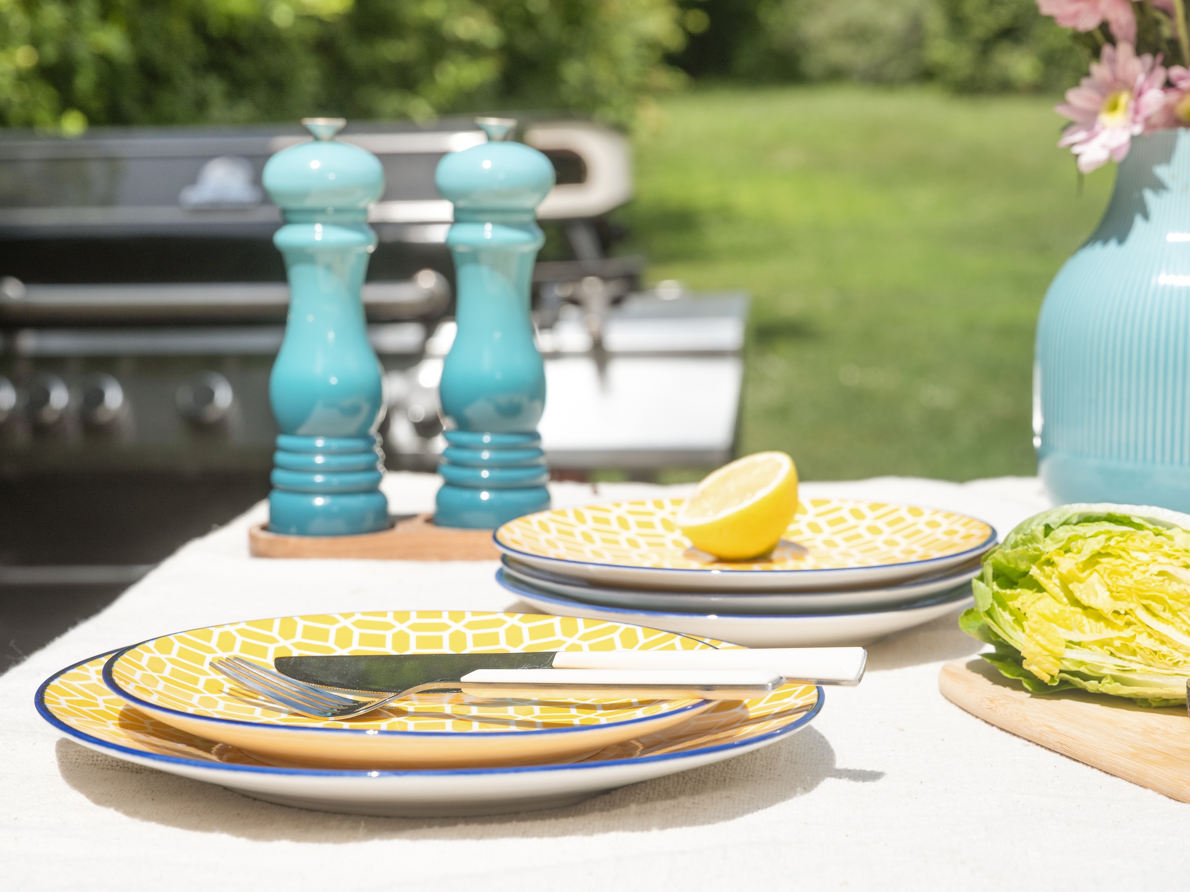 CreaTable Teller-Set »Mediterran, Teller Set 12-tlg.« Mediterraner Flair, Traditionell keramische Motive