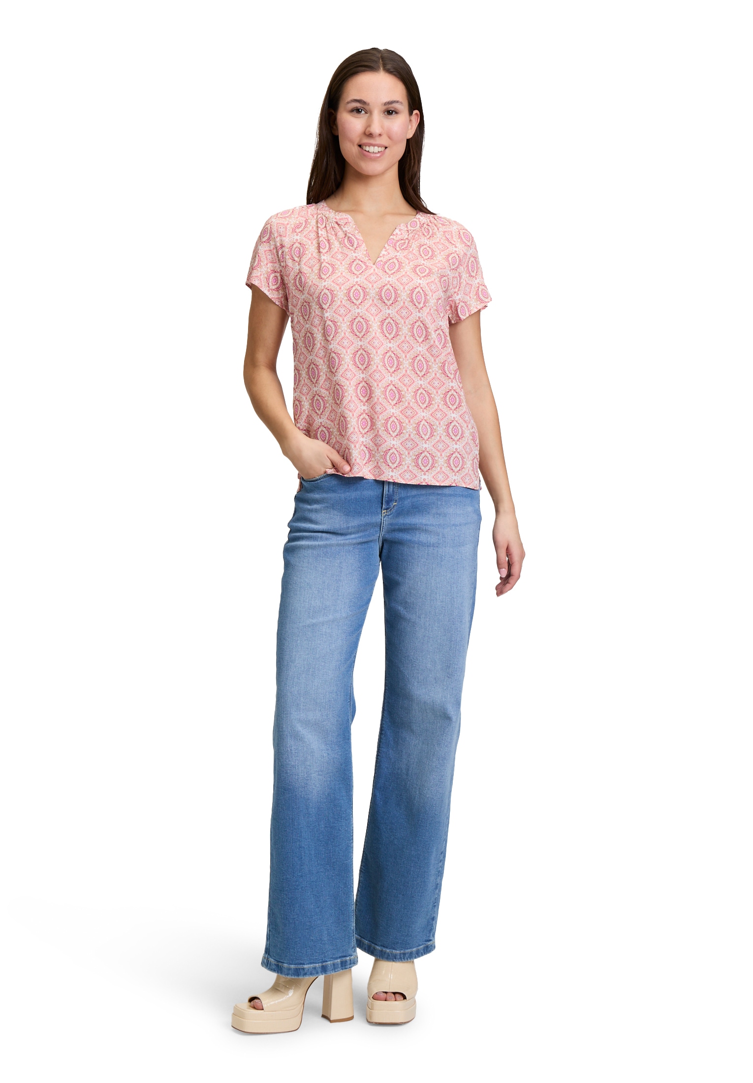 Cartoon Klassische Bluse »Blusenshirt mit Rüschen«