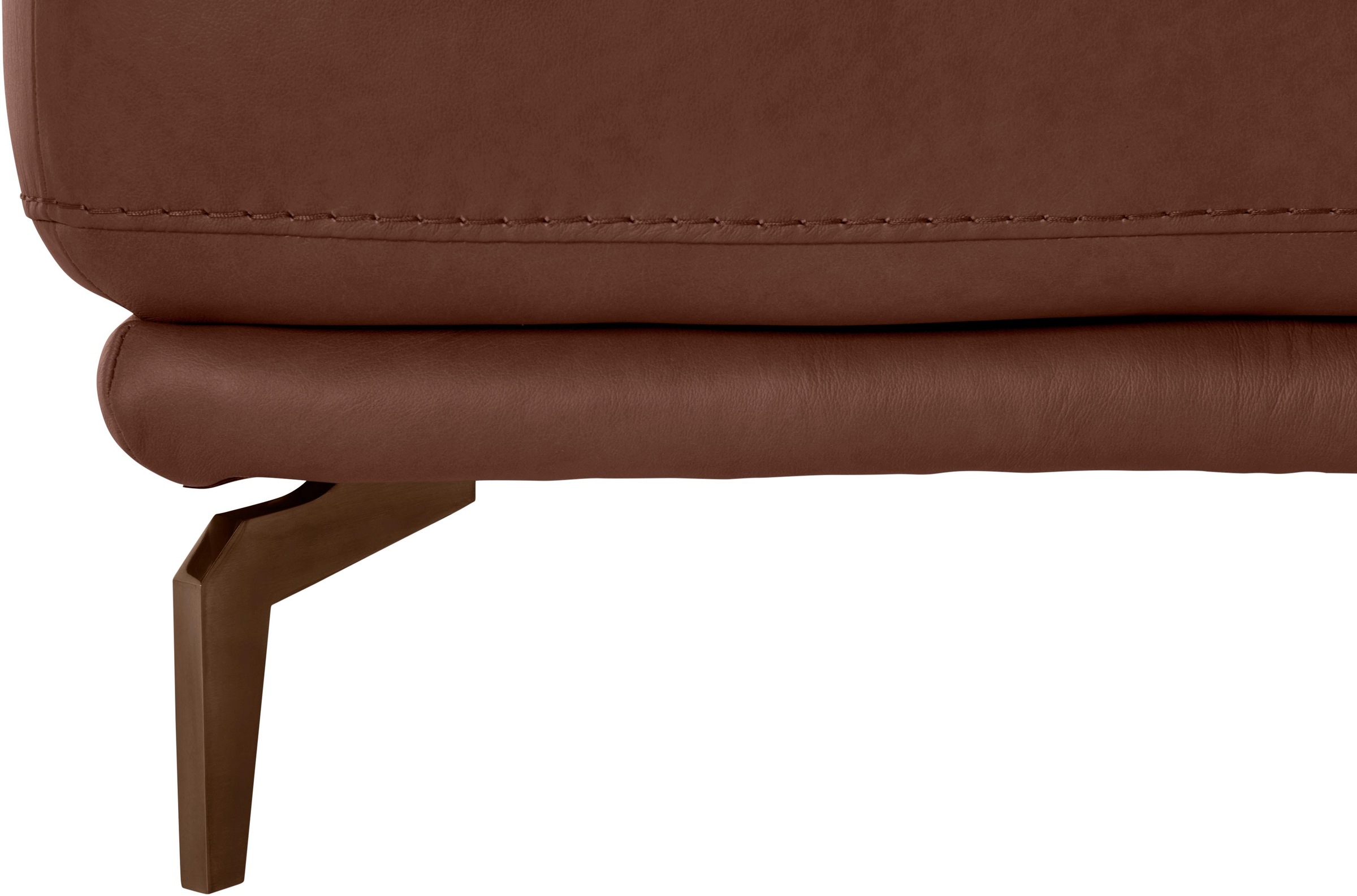 W.SCHILLIG Hocker »montanaa«, mit Metallfüßen in Bronze pulverbeschichtet, Breite 71 cm