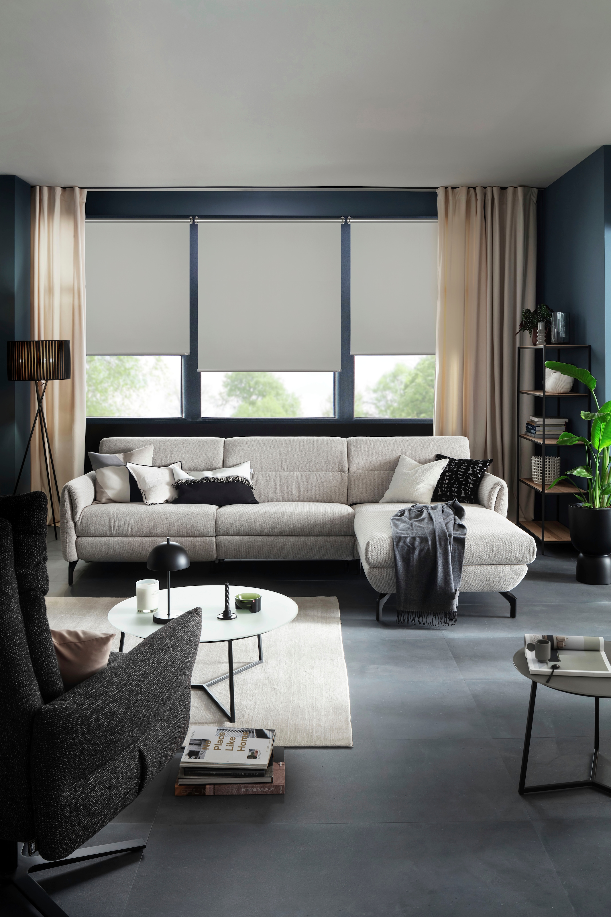 SCHÖNER WOHNEN-Kollektion Seitenzugrollo »Thermorollo Martha« verdunkelnd Sichtschutz | Verdunkelung | Wärmedämmung | energiesparend ohne Bohren freihängend Schöner Wohnen Rollo, geklebt