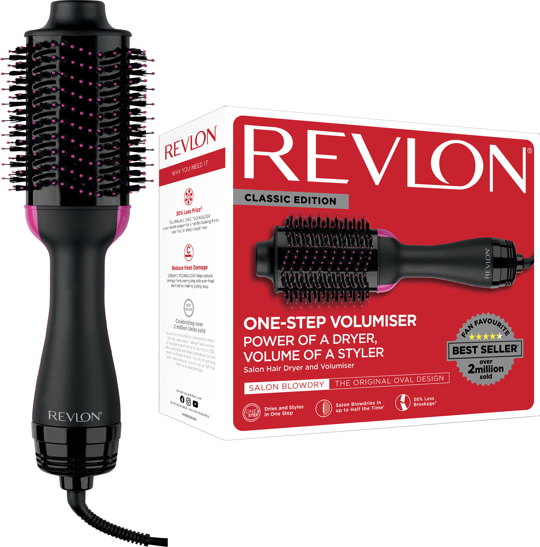 Revlon Haartrockner »RVDR5222E« 800 W Salon One-Step Hair Dryer & Volumiser in schwarz