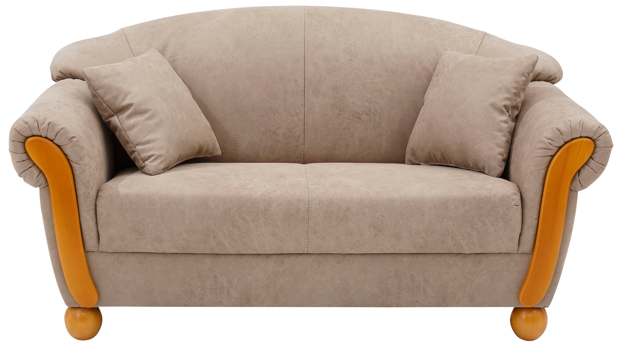 Home affaire 2-Sitzer »Milano Vintage« mit Federkern, Bezug in Lederoptik, incl. Zierkissen