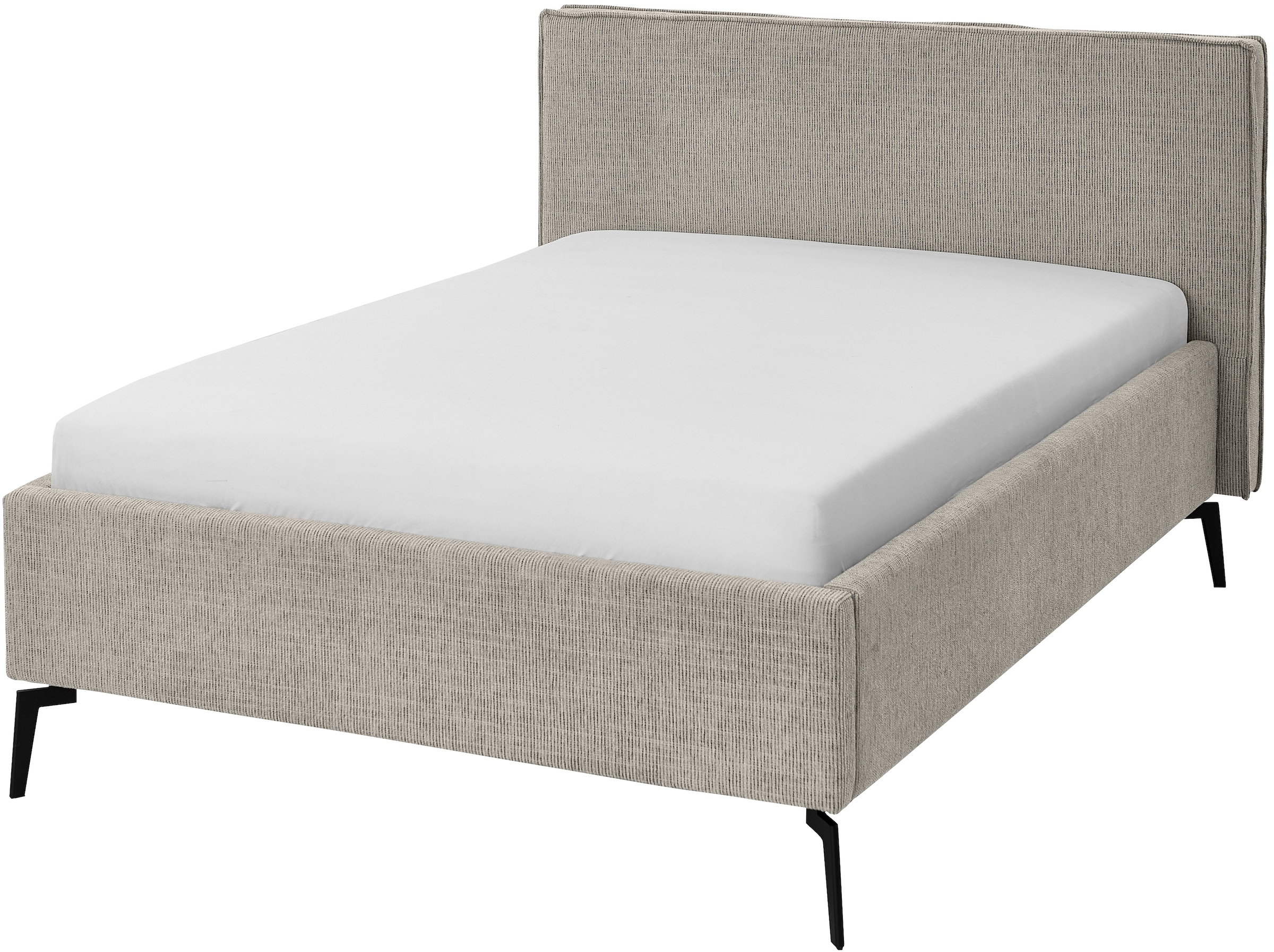 meise.möbel Polsterbett »Riva II« mit schwarzen Metallfüßen, wahlweise mit Bettkasten