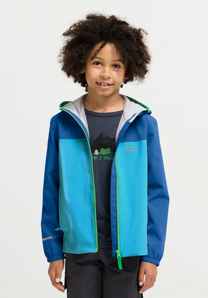 Jack Wolfskin Outdoorjacke »ADVENTURETRIBE 2L JKT K« mit Kapuze