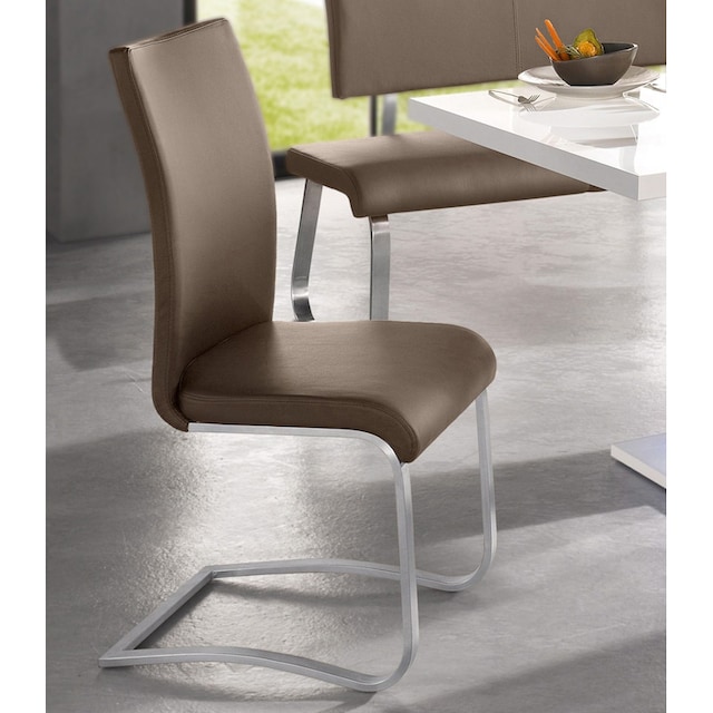MCA furniture Freischwinger »Arco«, (Set), 2 St., Leder, Stuhl mit  Echtlederbezug, belastbar bis 130 Kg OTTO Online Shop