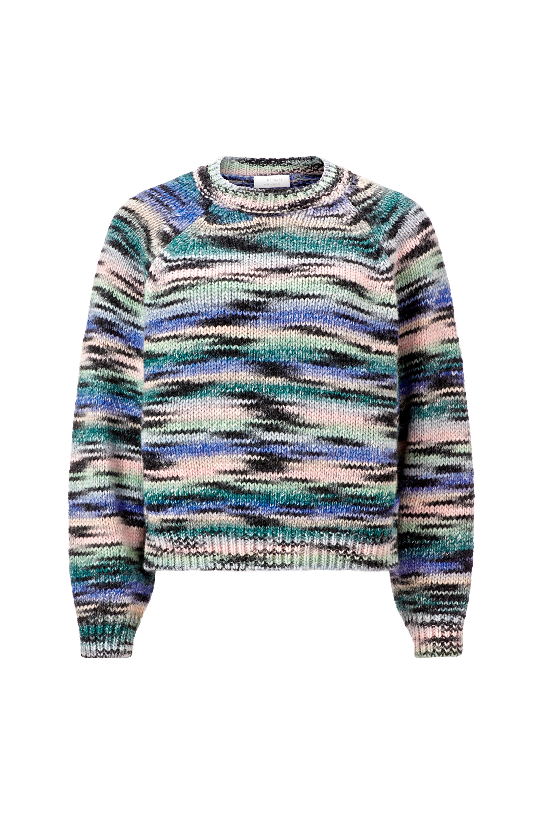 RICHROYAL Rundhalspullover, space dye