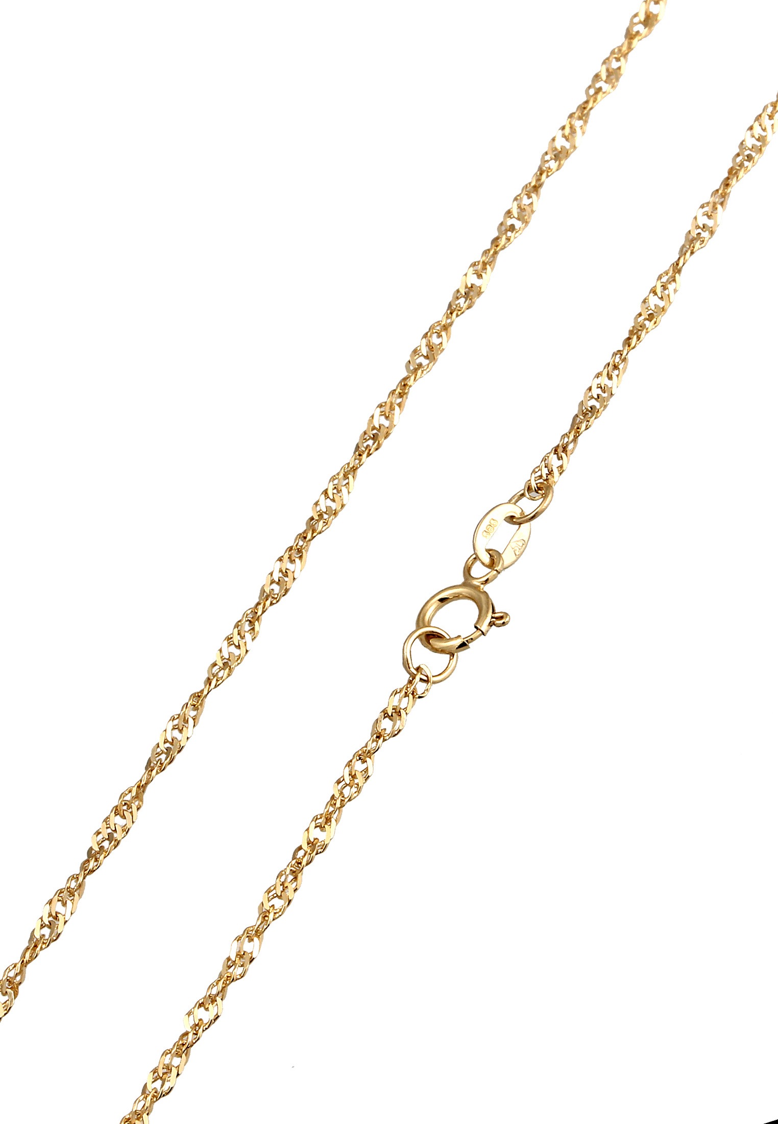 Elli Premium Kette ohne Anhänger »Halskette Singapurkette fein 585 Gelbgold«