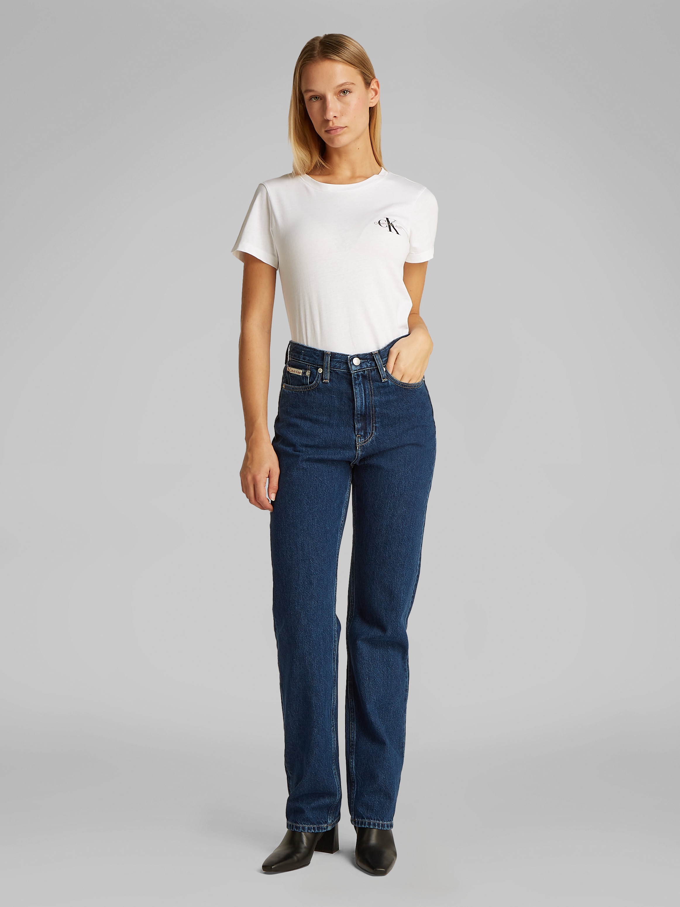 Calvin Klein Jeans Rundhalsshirt »2-PACK MONOLOGO SLIM TEE«, mit Calvin Klein Jeans Logoprint auf der Brust