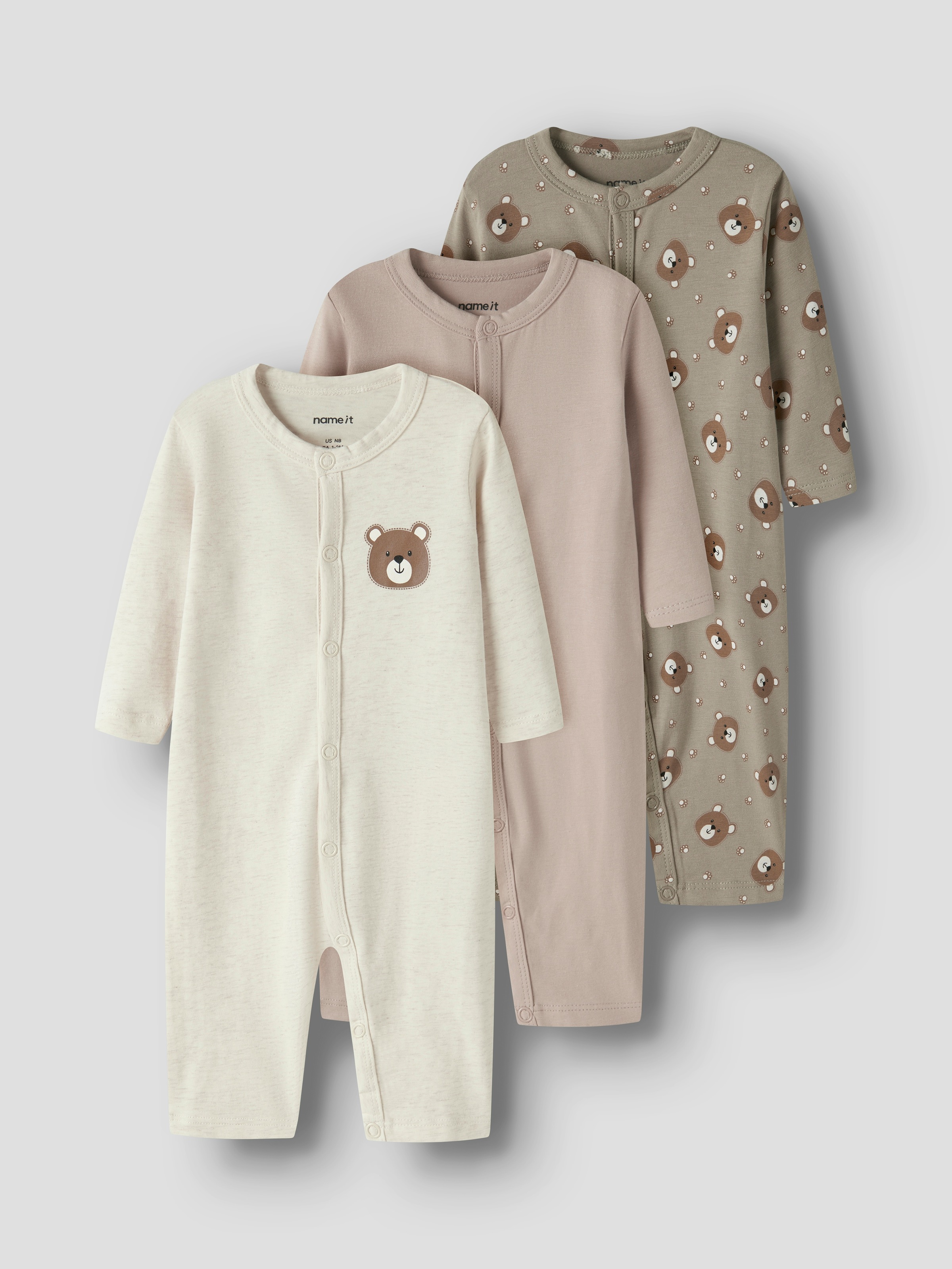 Name It Schlafoverall »NBNNIGHTSUIT 3P AOP NOOS« Packung, 3 Stk.