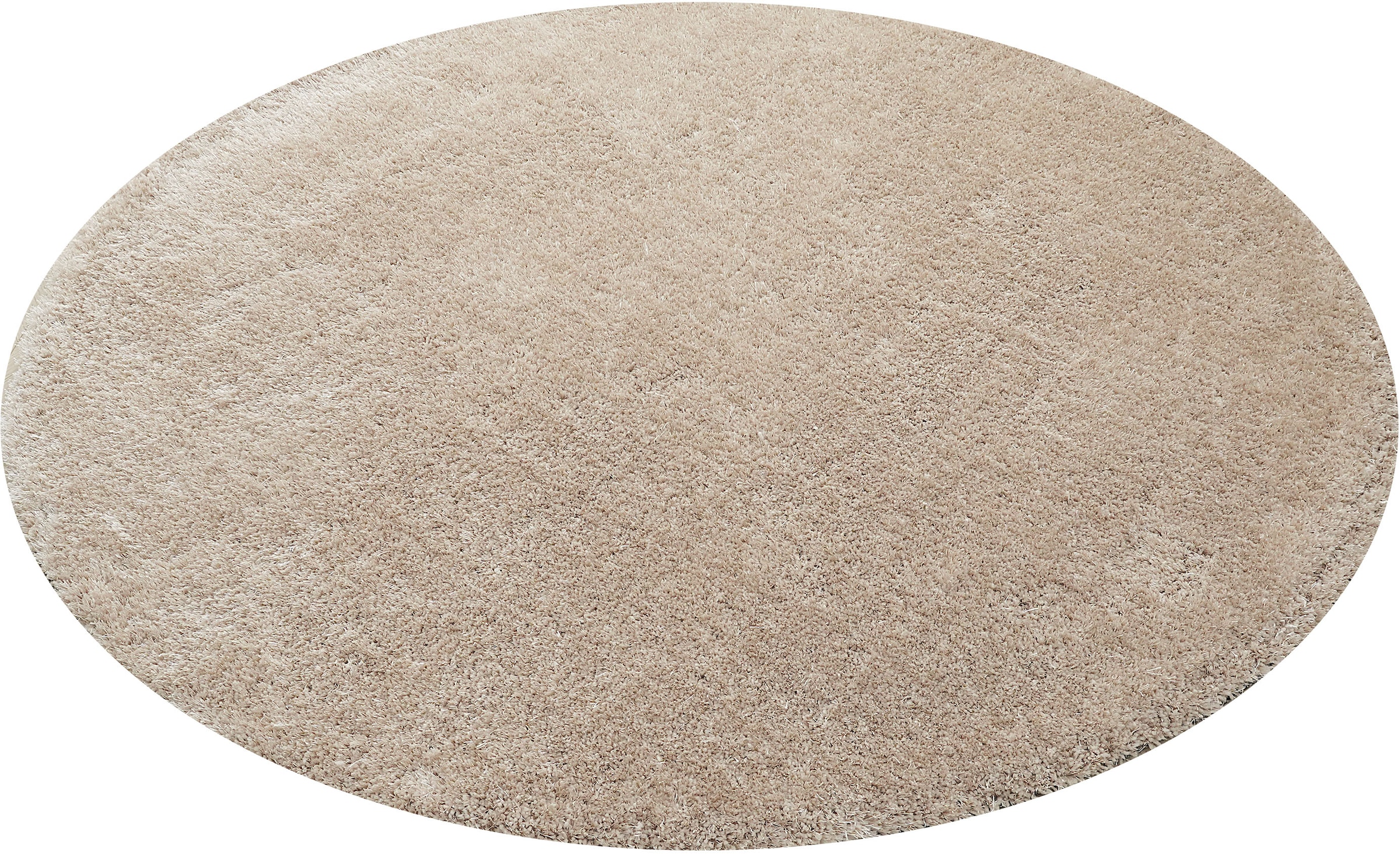 Bruno Banani Hochflor-Teppich »Dana Teppich, Kundenliebling«, rund, 30 mm Höhe, unifarben, Mikrofaser Teppiche, Wohnzimmer, Schlafzimmer, Esszimmer