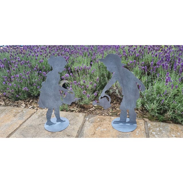 aus Ambiente (1 / bestellen bei Gartenfigur 45cm«, »Mädchen Metall St.) Set online Junge OTTO Haus