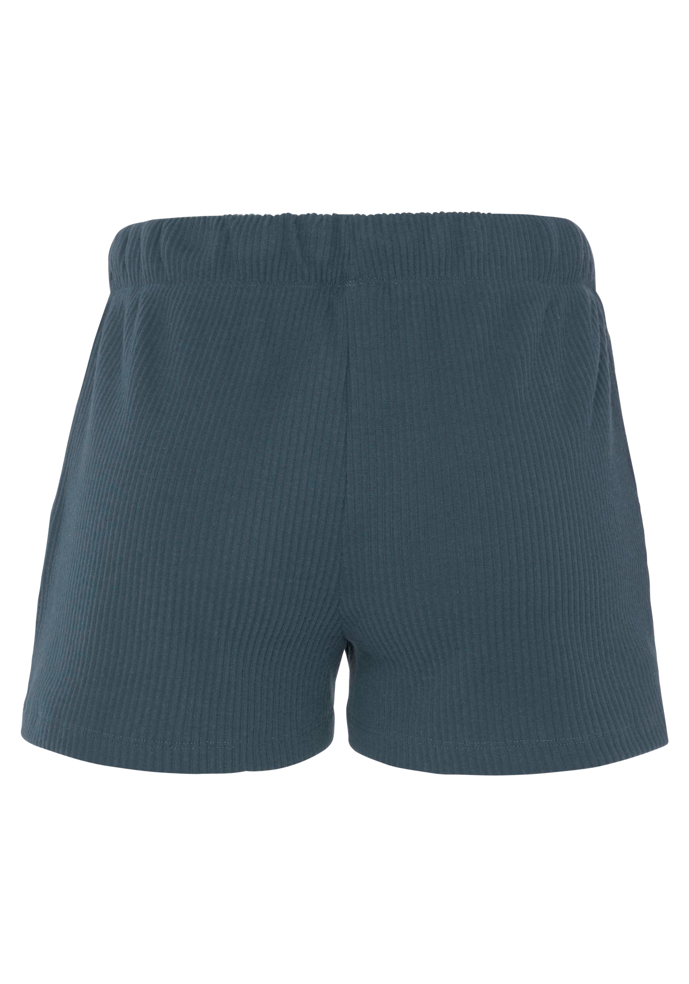 s.Oliver Sweatshorts, Kurze Hose aus Ripp-Qualität mit seitlichen Taschen, Loungewear