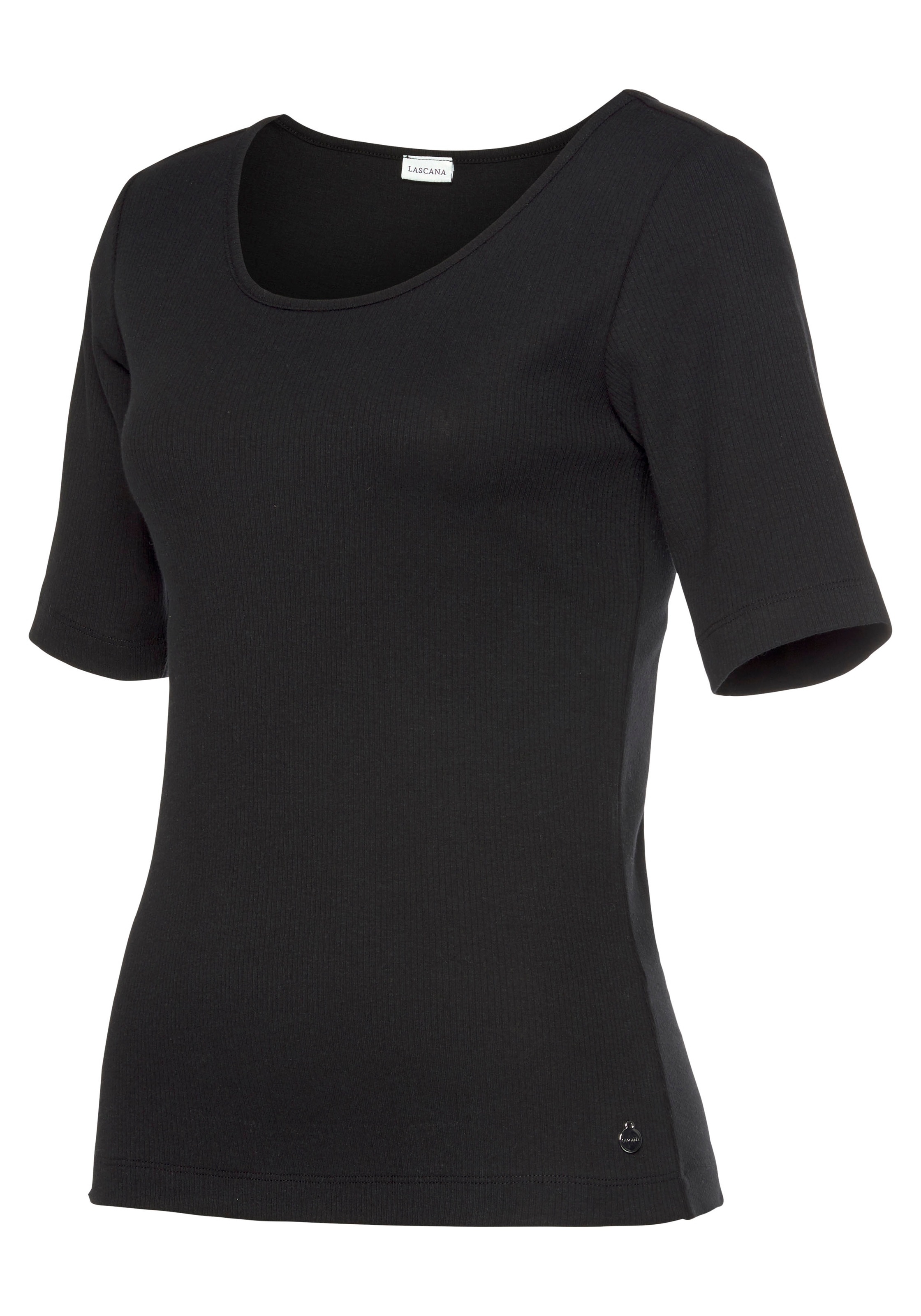 LASCANA Pyjamaoberteil, aus Rippstrick