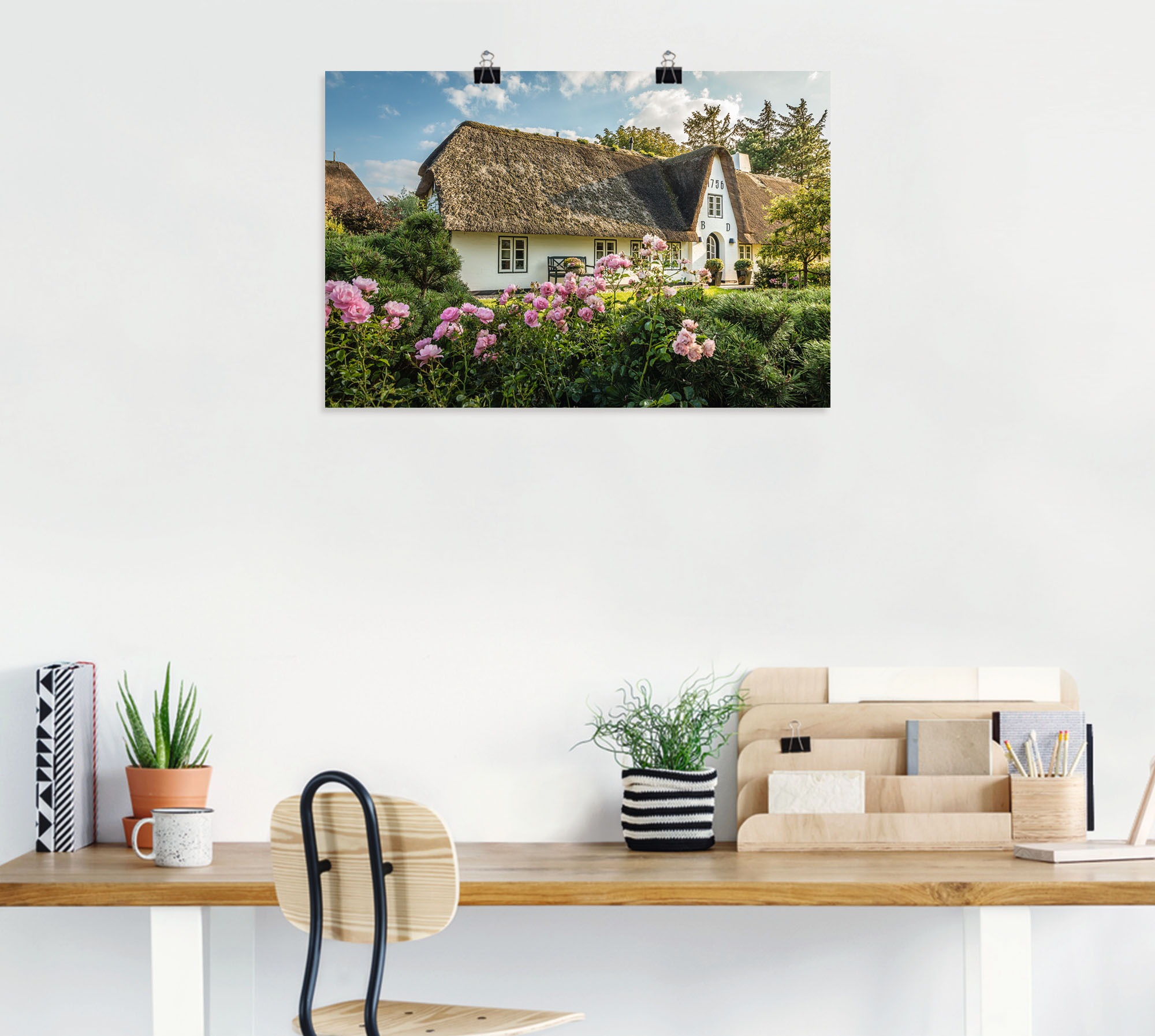 Artland Wandbild »Historischer reetgedeckter Hof in Keitum«, Gartenbilder, (1 St.), als Alubild, Leinwandbild, Wandaufkleber oder Poster in versch. Größen