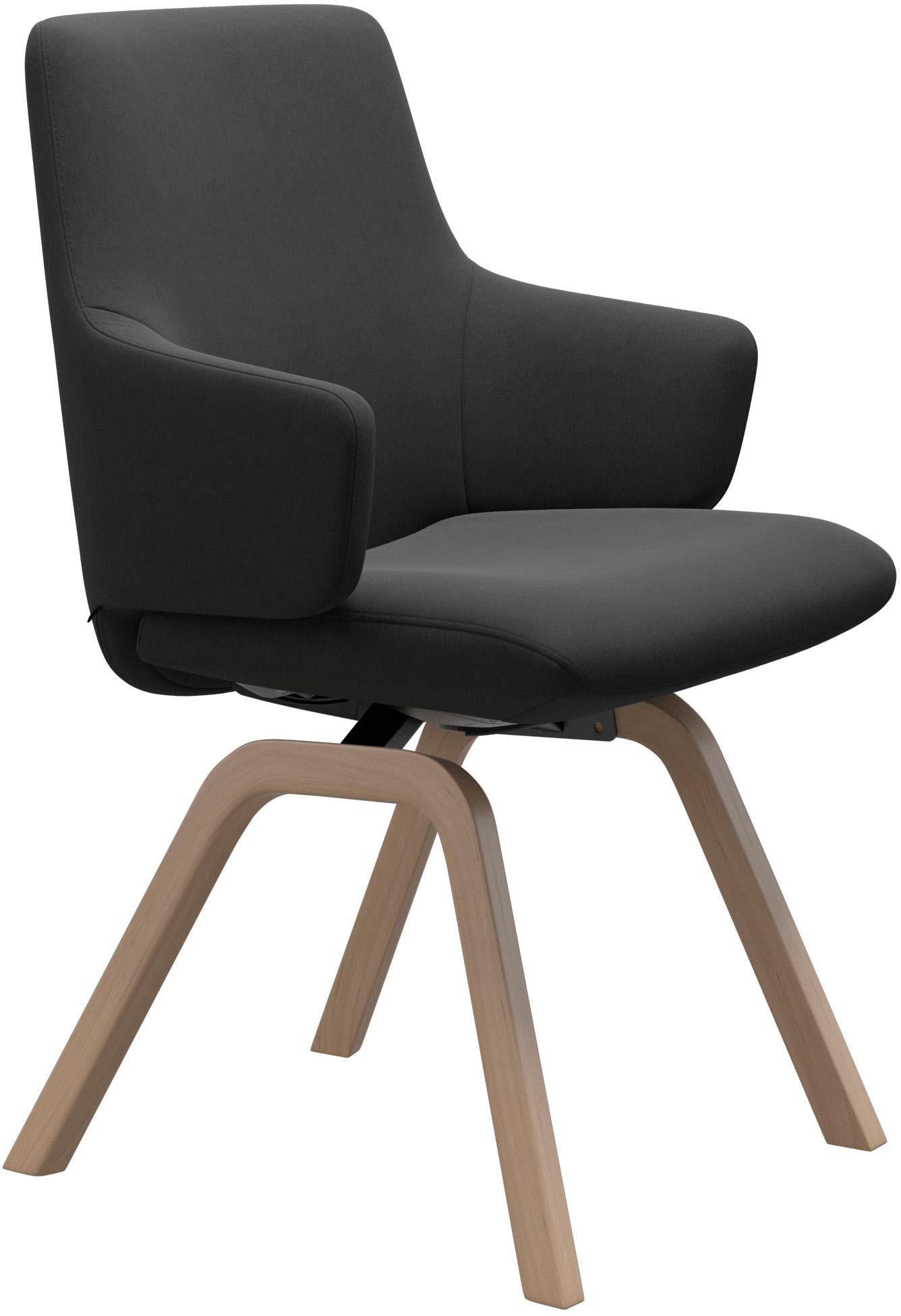 Stressless® Polsterstuhl »Laurel« () Low Back mit Armlehne, Größe L, mit schräggestellten Beinen in Eiche