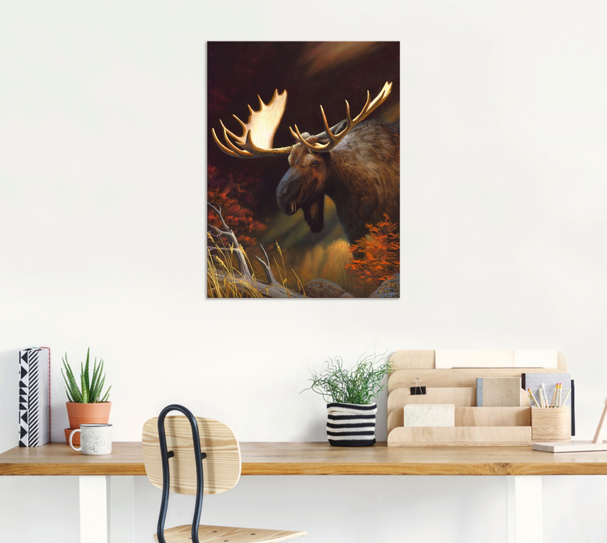 Artland Wandbild »Elch Foto«, Wildtiere, (1 St.), als Alubild, Leinwandbild, Wandaufkleber oder Poster in versch. Größen