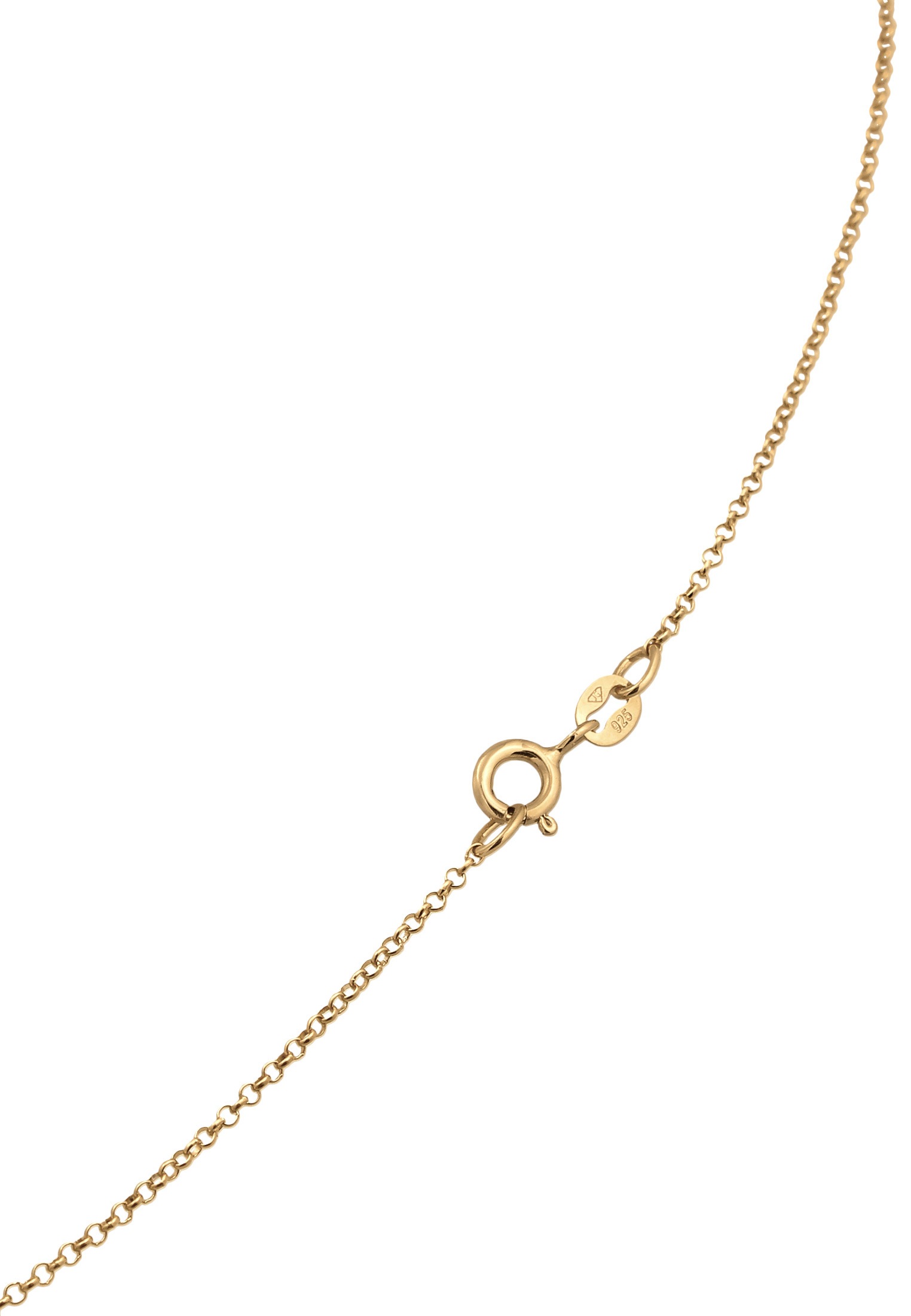 Elli Kette mit Anhänger »Halskette Plättchen Coin Rund Matt Struktur 925 Silber«