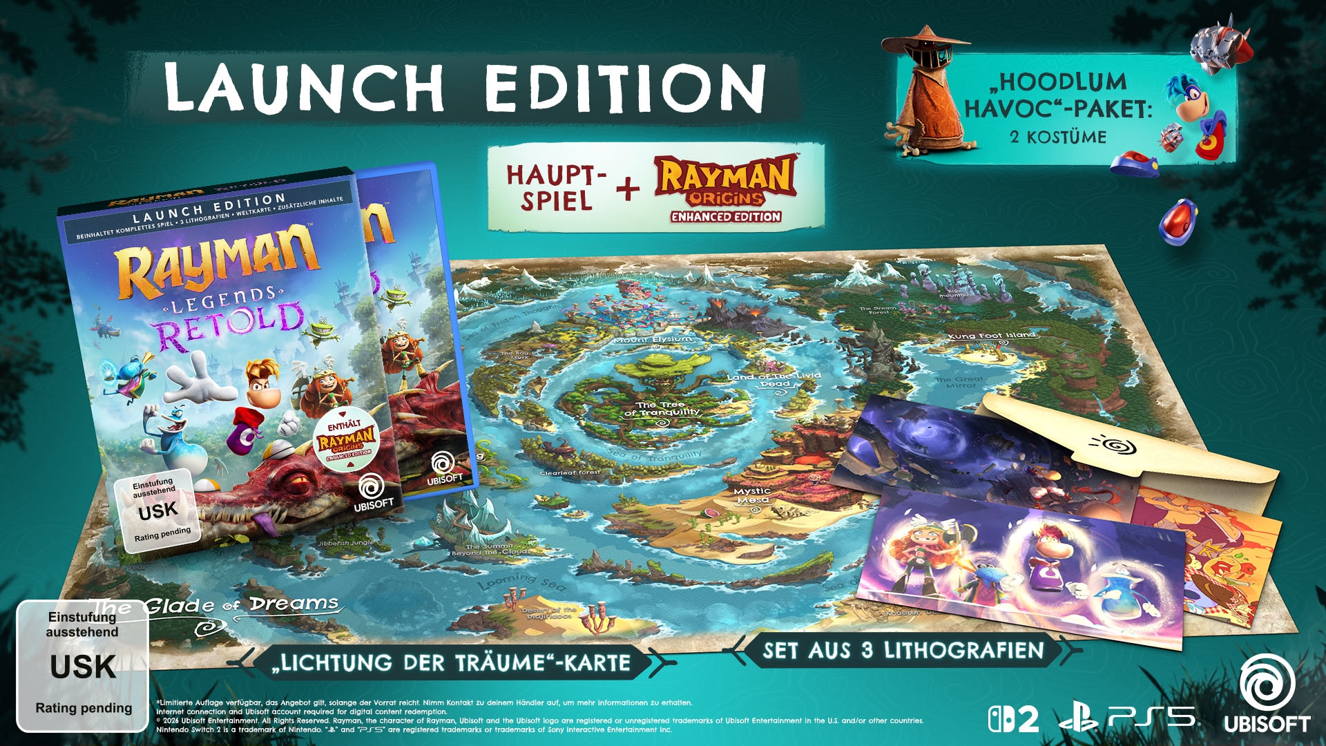 UBISOFT Spielesoftware »Rayman Legends Retold – Launch Edition« Nintendo Switch 2