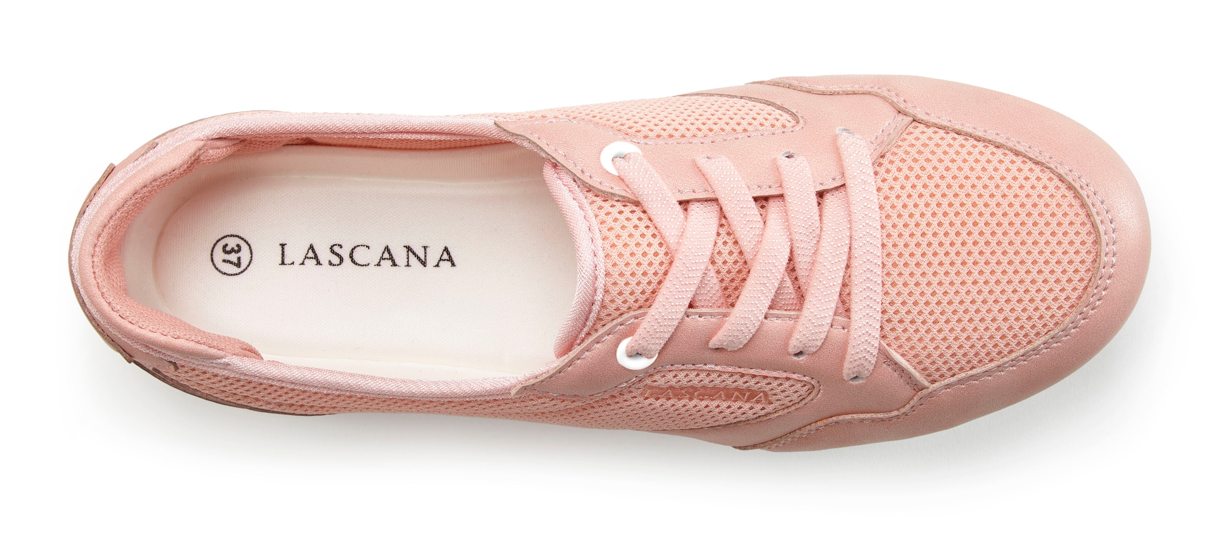 LASCANA Sneaker »Freizeitschuh, Halbschuh,«, in modischer Mesh-Optik zum Reinschlüpfen VEGAN