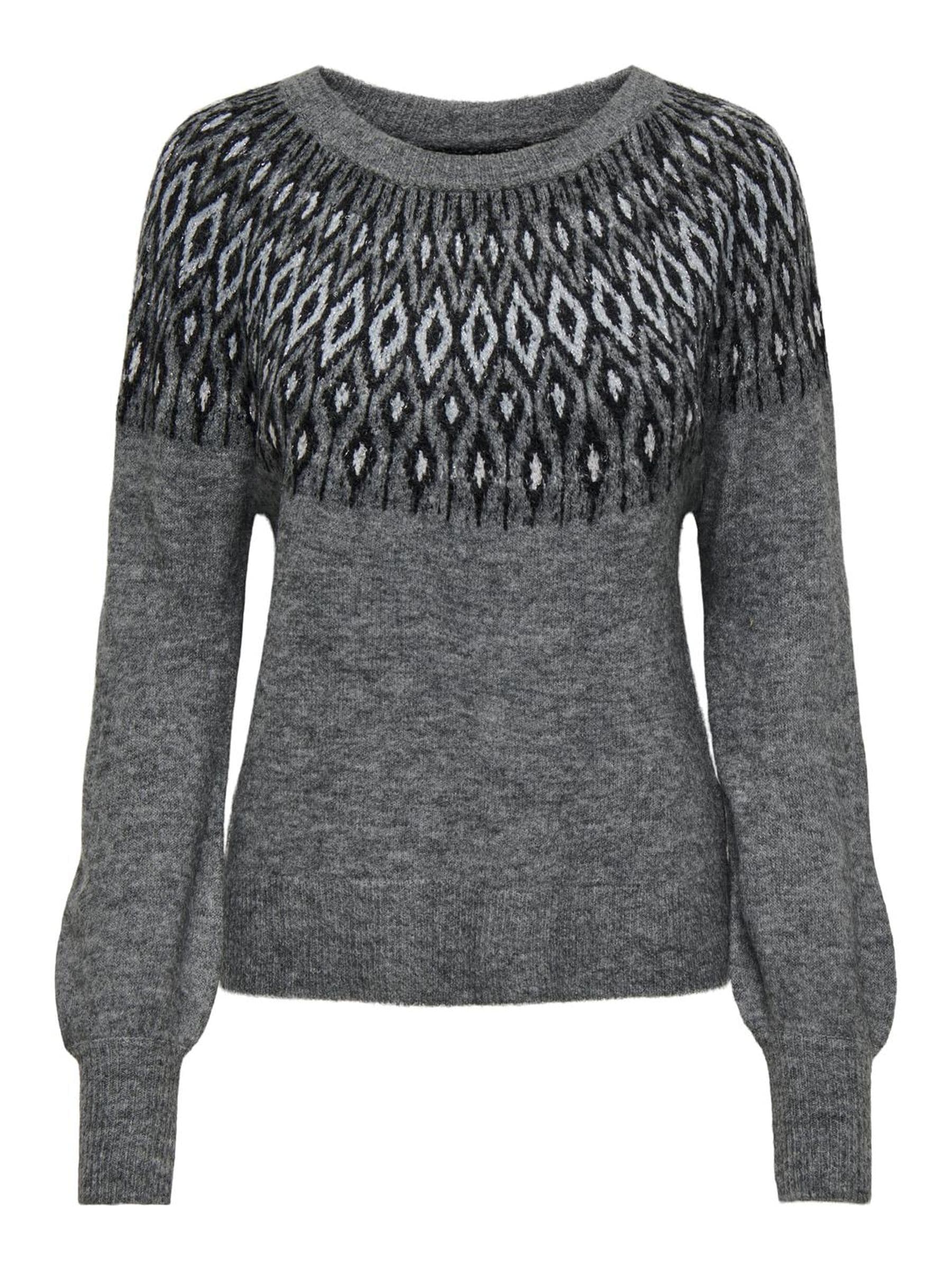 ONLY Rundhalspullover »ONLALINA LS JQ O-NECK EX KNT«