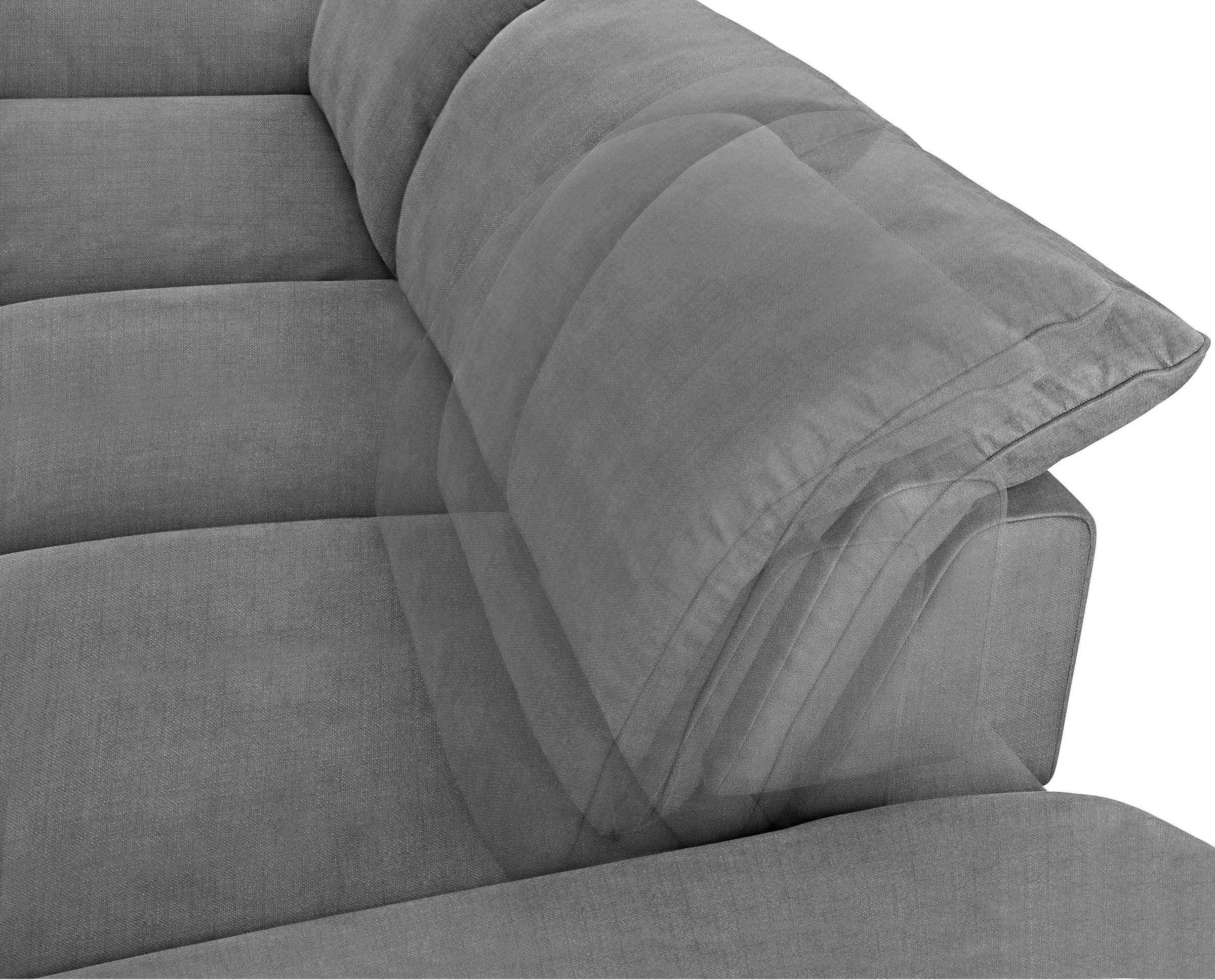 W.SCHILLIG Ecksofa »enjoy&MORE, Designsofa, bequem, zeitlos und elegant, L-Form« mit Sitztiefenverstellung, Füße silber matt, Breite 340 cm