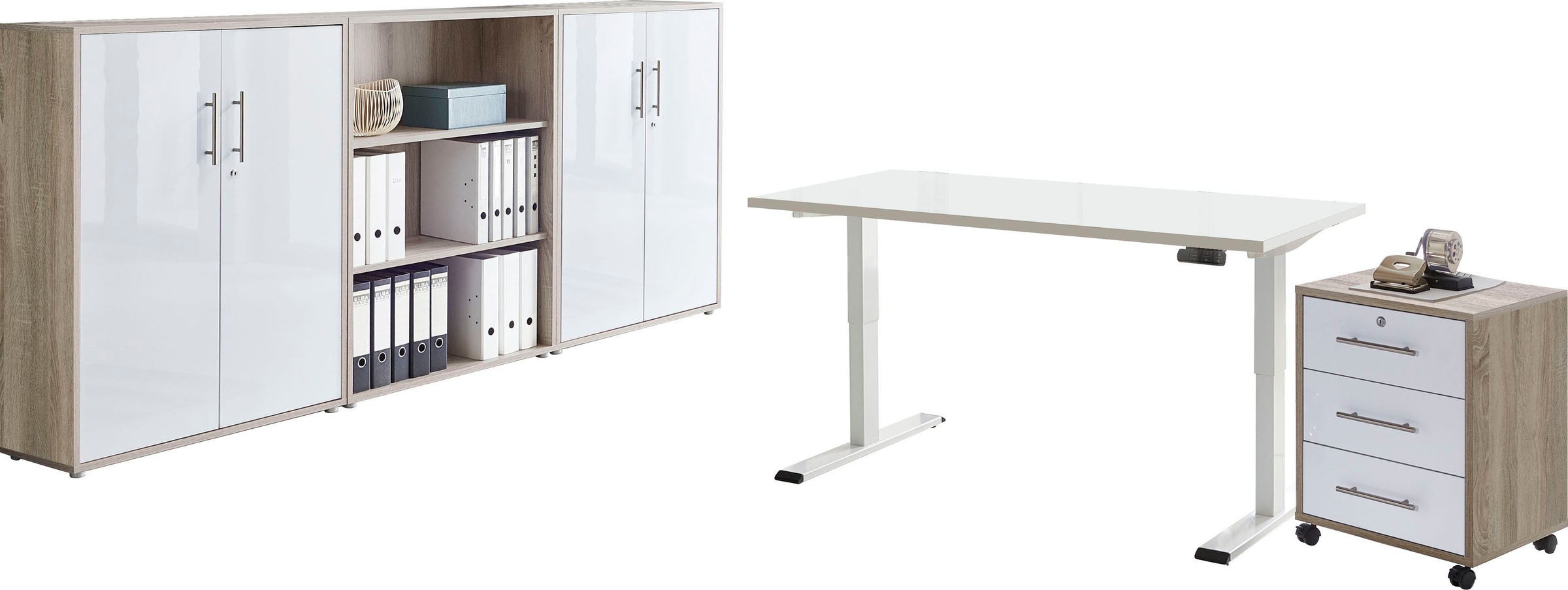 BMG Möbel Büromöbel-Set »Tabor«, (Set, 5 St.), mit elektrisch  höhenverstellbarem Schreibtisch online kaufen