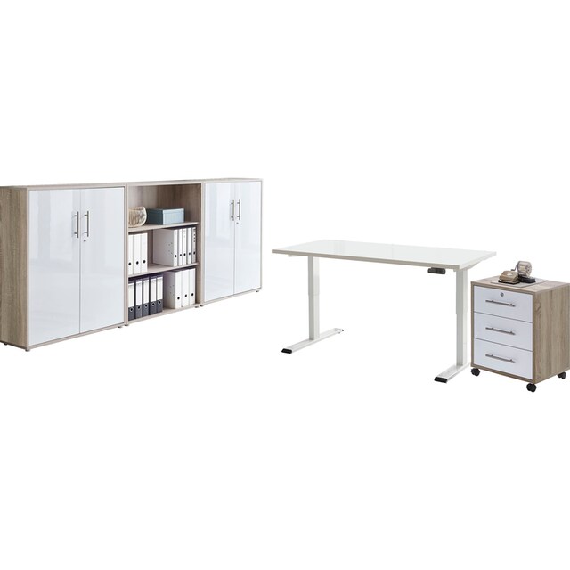 BMG Möbel Büromöbel-Set »Tabor«, (Set, 5 St.), mit elektrisch  höhenverstellbarem Schreibtisch online kaufen