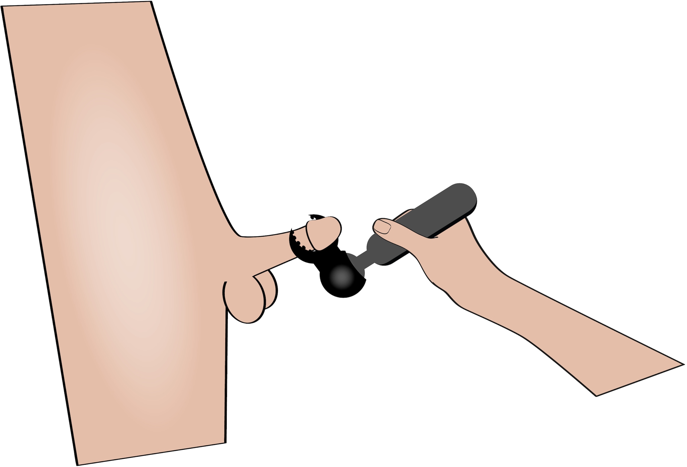 coup!es choice Massagegerät »Massagestab wand vibrator with 3 Attachments«