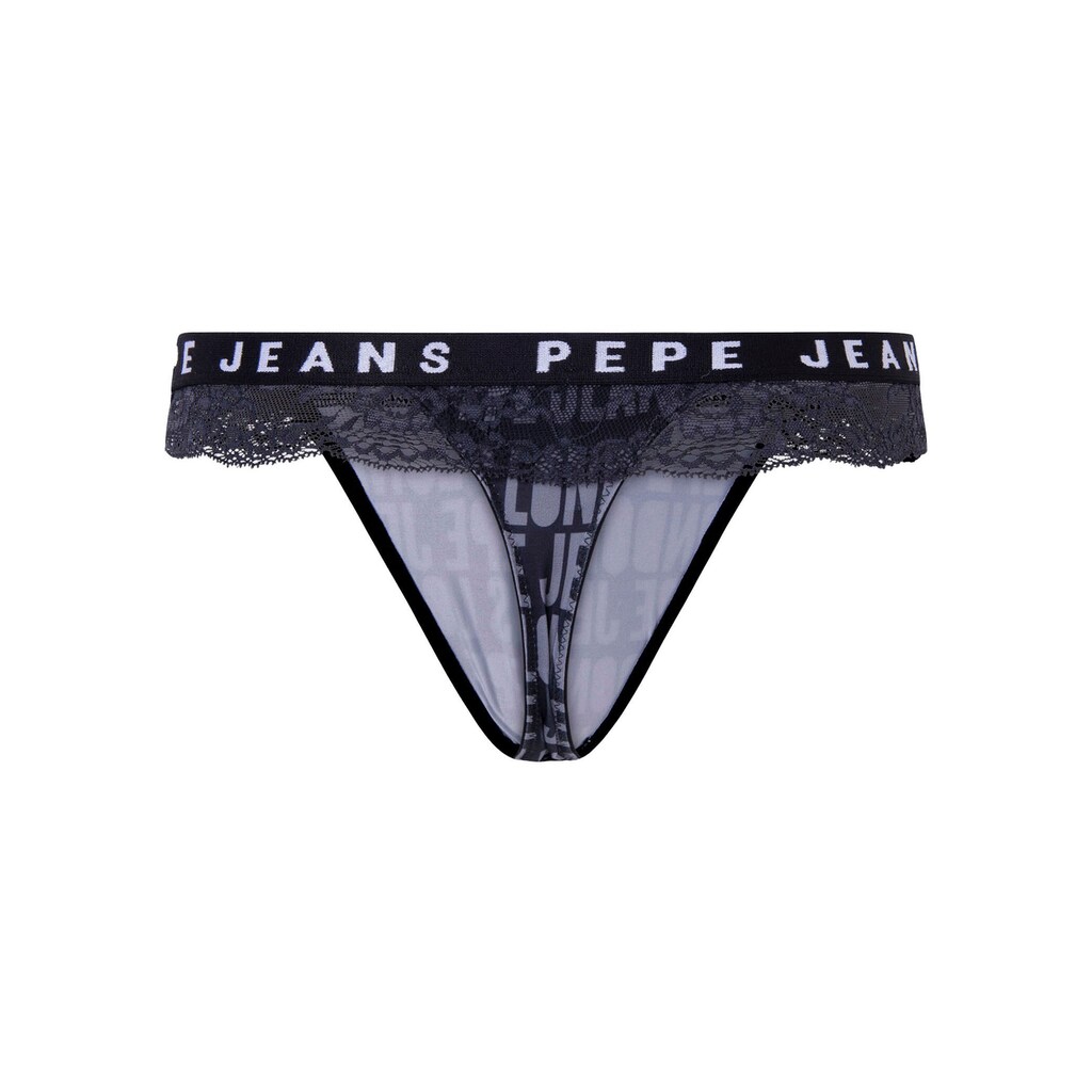 Pepe Jeans String »Soft Worldallover Logo Thong«