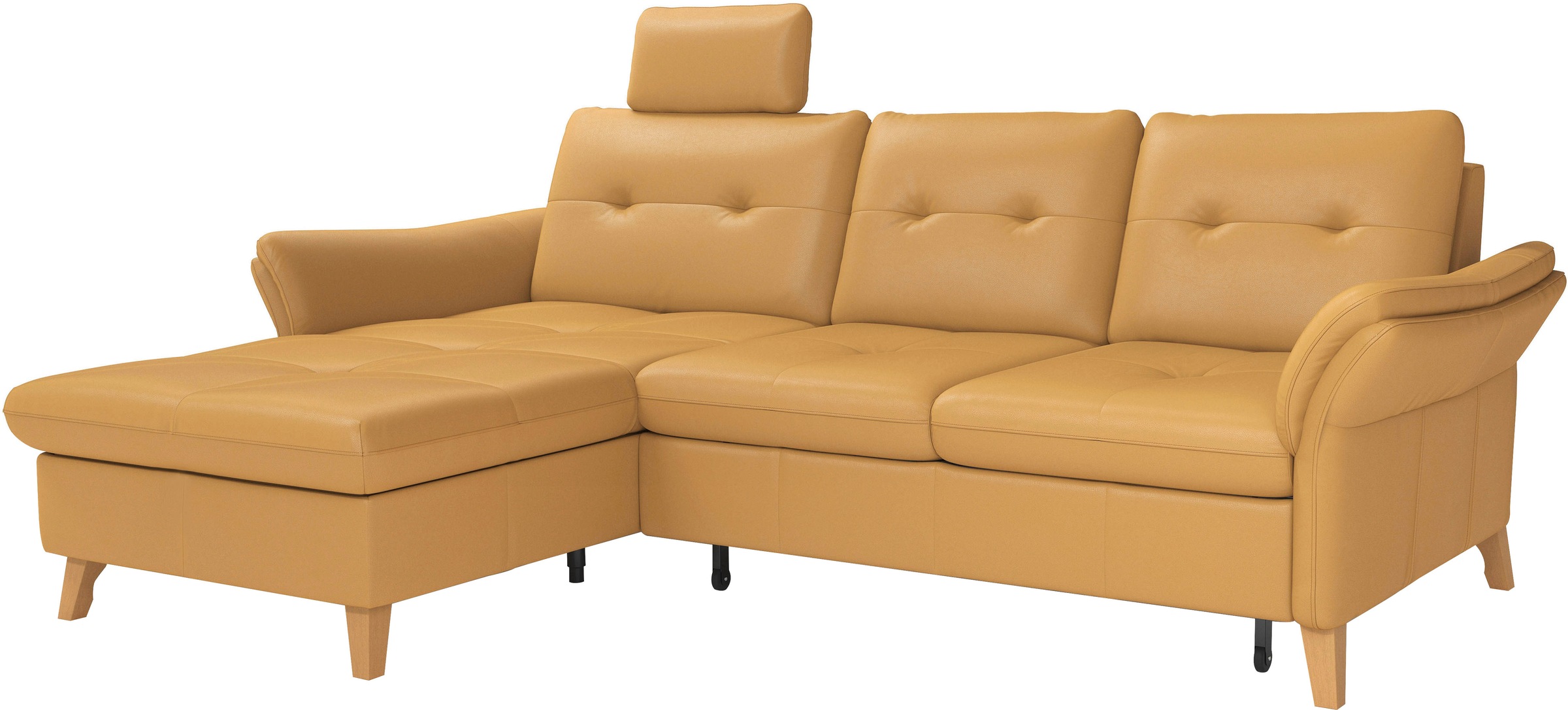 sit&more Ecksofa »Göteborg« Sitztiefenverstellung und Federkern, wahlweise mit Bettfunktion