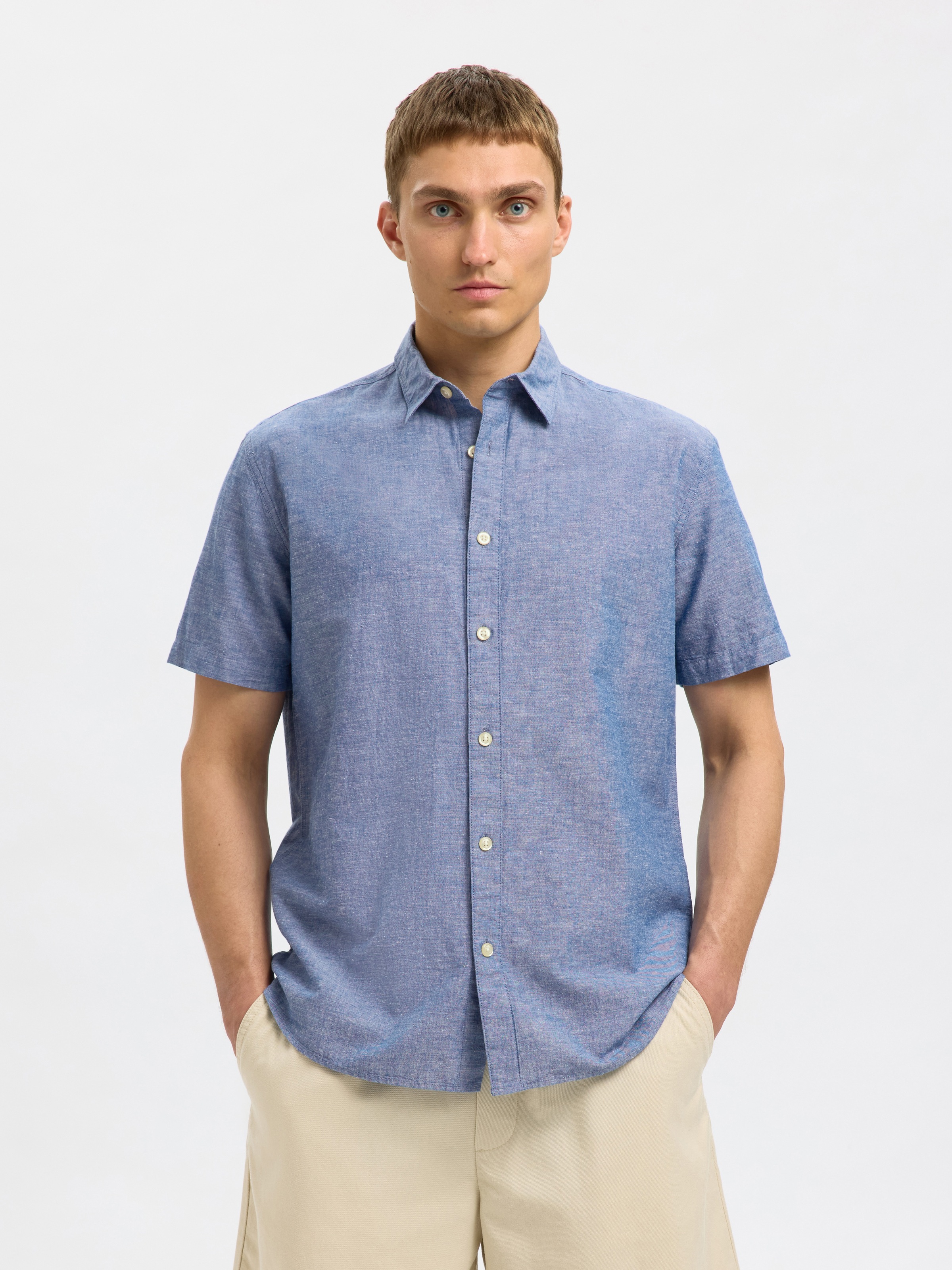 SELECTED HOMME Kurzarmhemd »SLHREG-SUN SHIRT SS NOOS«
