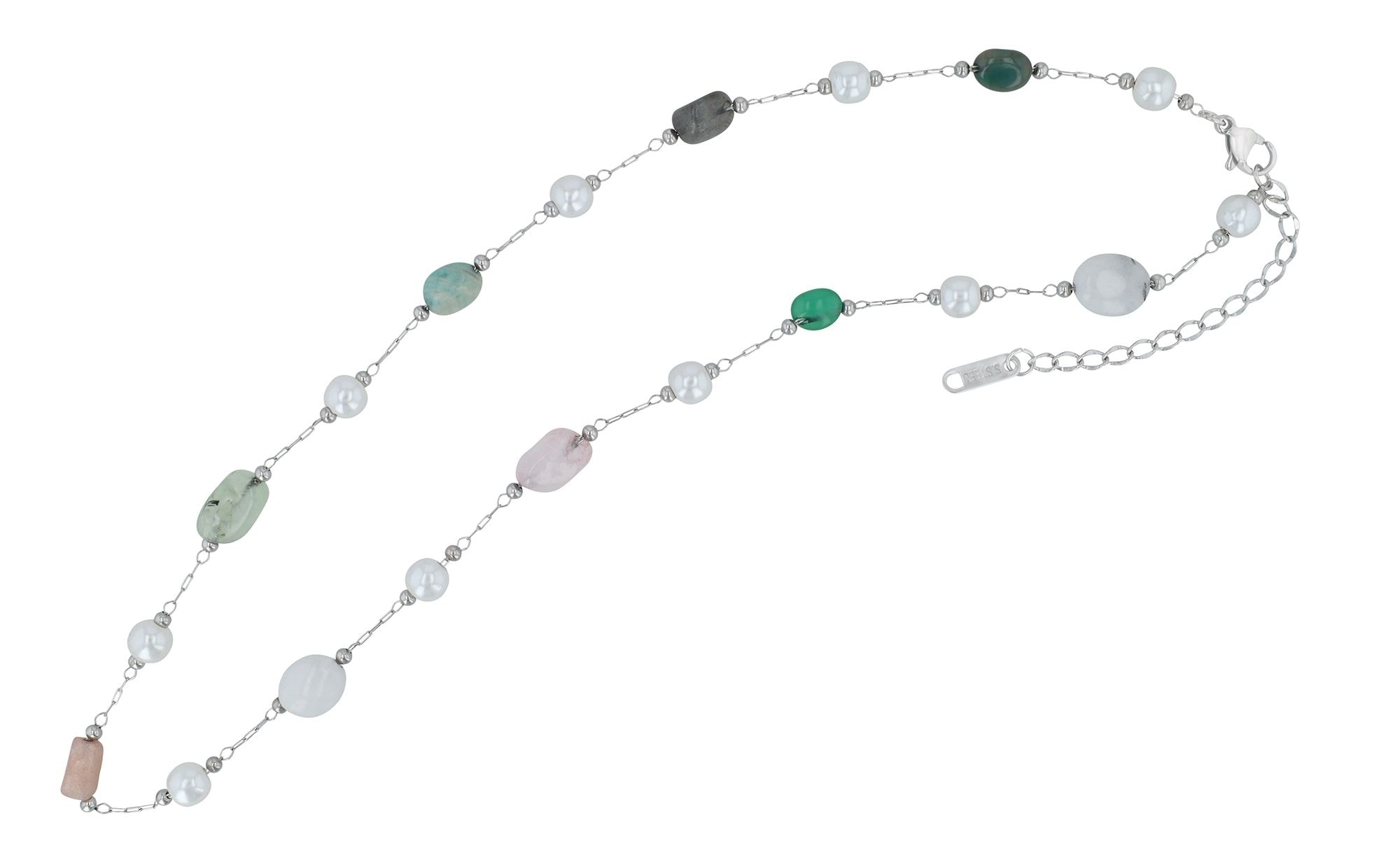 Adelia´s Gliederkette »Damen Halskette aus Edelstahl mit Süßwasserperle 40 cm«