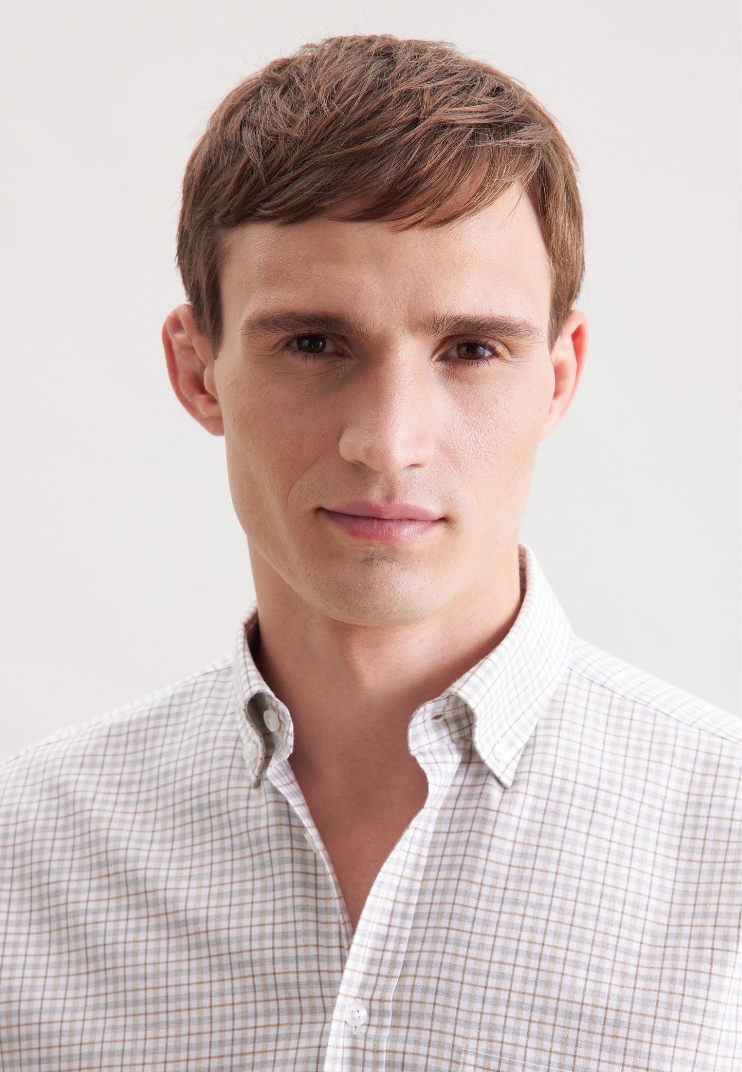 seidensticker Flanellhemd »Schwarze Rose« Regular 1/1 Button-Down-Kragen Karo