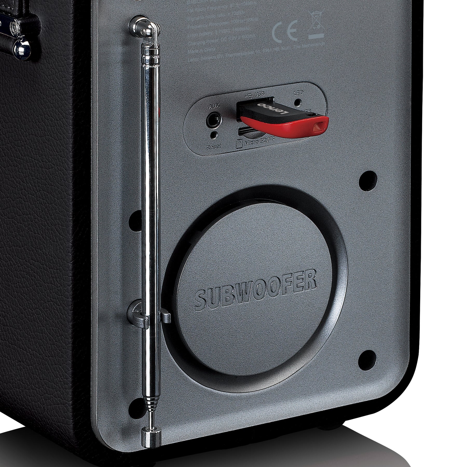 Lenco Digitalradio (DAB+) »PDR-051« (Bluetooth Digitalradio (DAB+) | FM-Tuner mit RDS ) mit Subwoofer, Bluetooth und Sleep-Timer