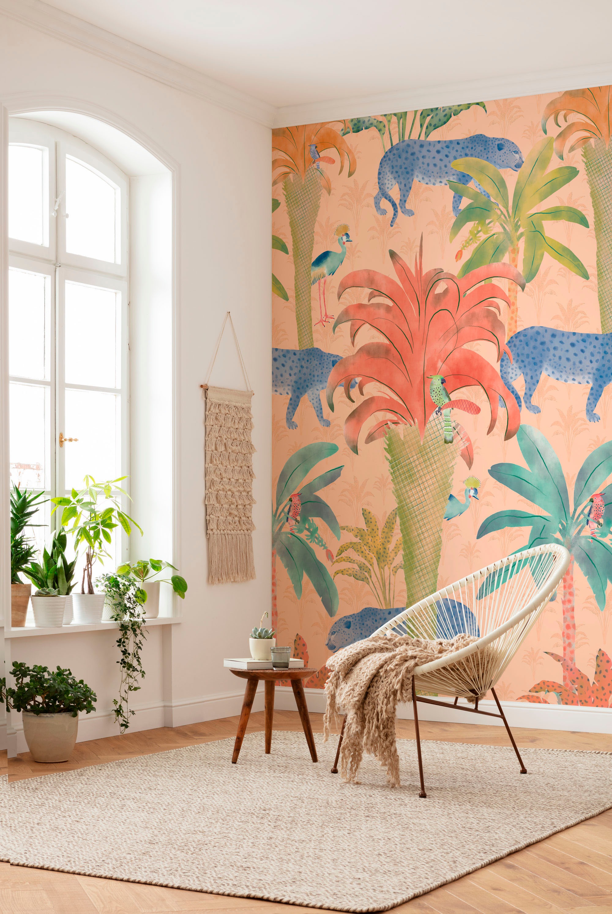 Komar Fototapete »Digitaldruck Vlies - Safari Pattern - Größe 300 x 250 cm«, bedruckt, Wohnzimmer, Schlafzimmer