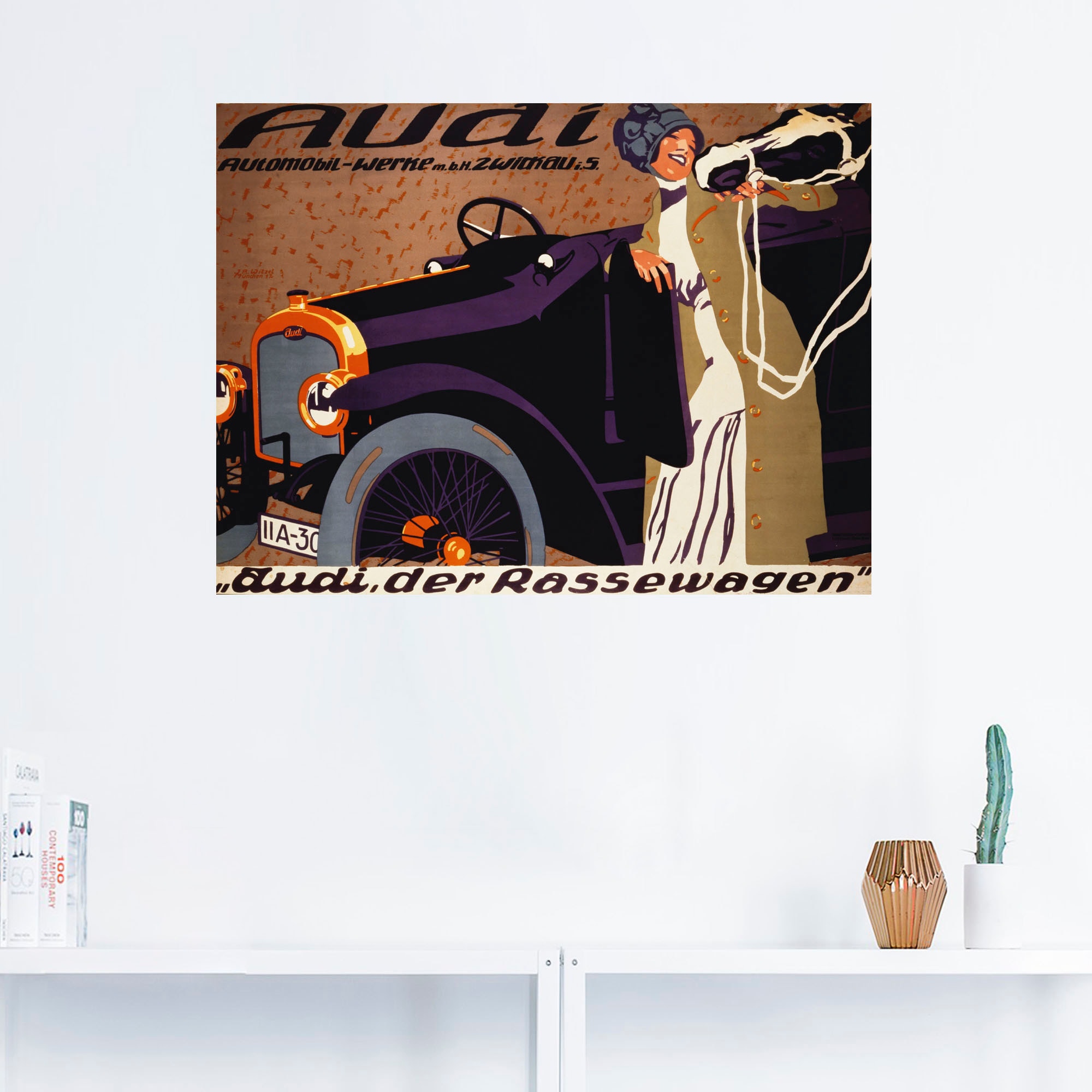 Artland Wandbild »Audi. 1912«, Auto, (1 St.), als Leinwandbild, Wandaufkleber oder Poster in versch. Größen