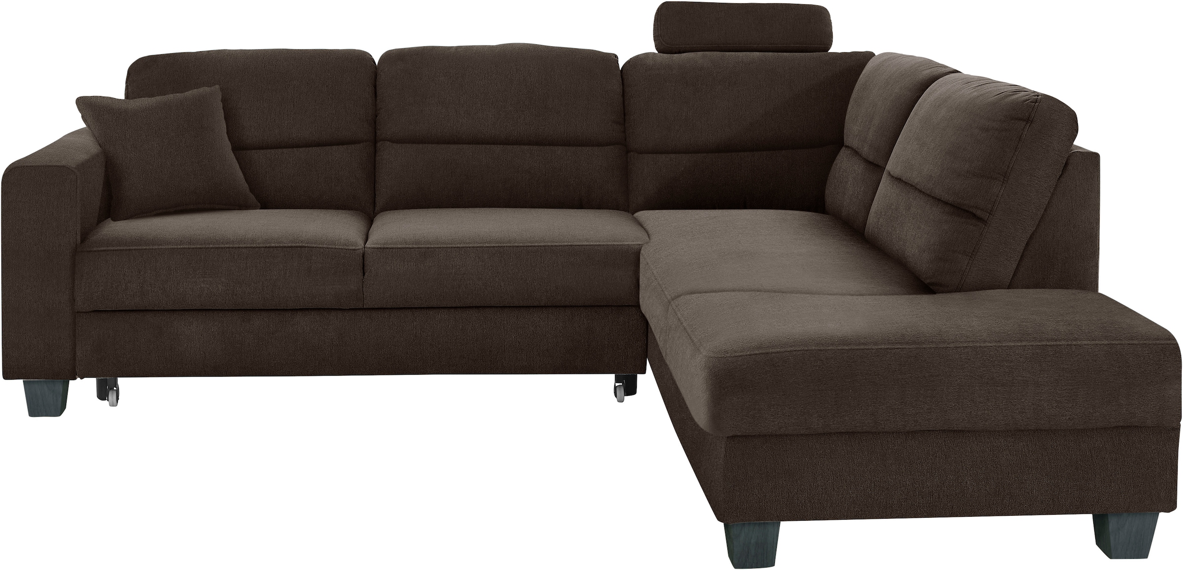 TRENDMANUFAKTUR Ecksofa »Chamber, zeitlos & elegant, bequem, L-Form«, inklusive einer Kopfstütze, wahlweise mit Schlaffunktion