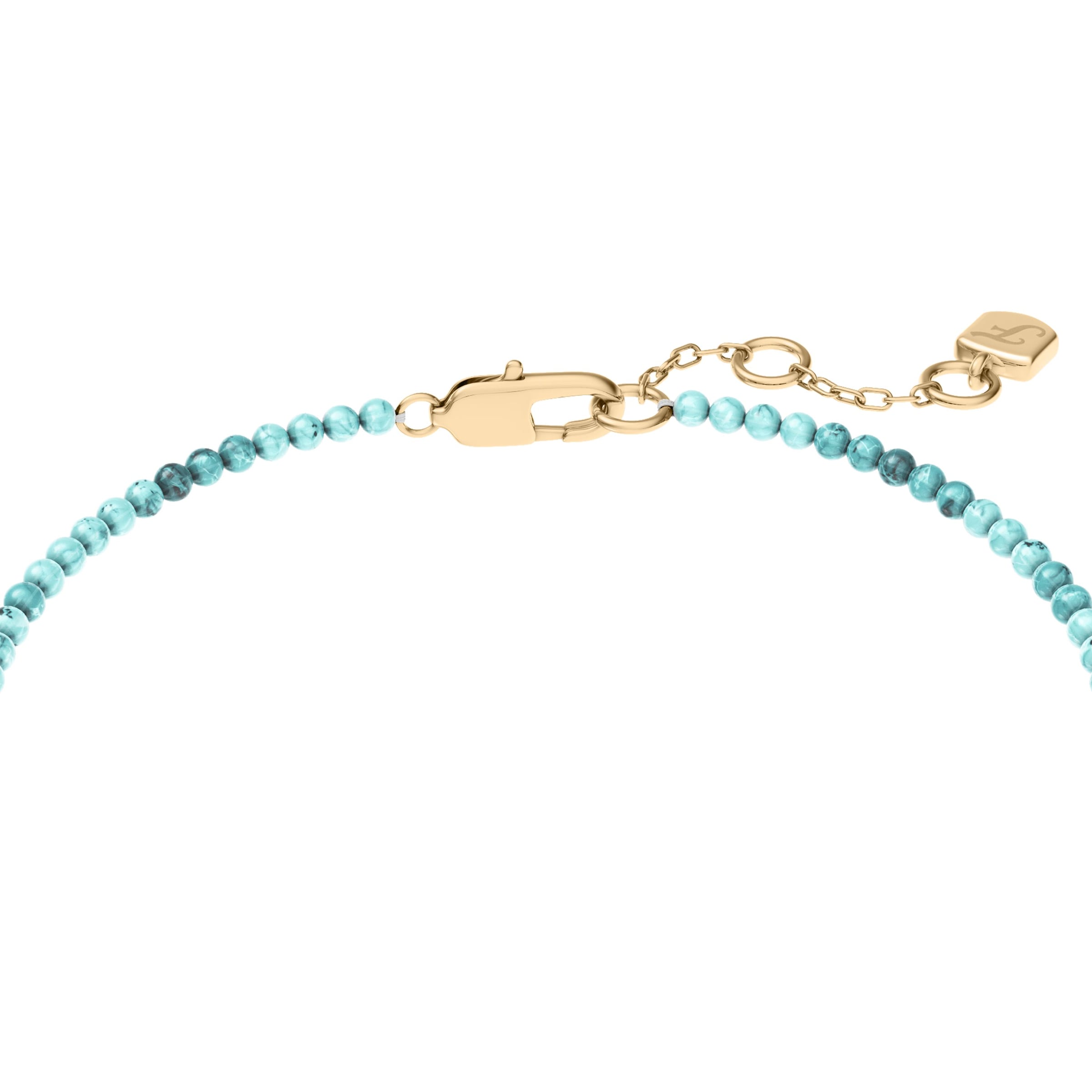 Fossil Armband »Schmuck Geschenk Metall Armschmuck Fisch Muschel Sutton« mit Glasstein - mit Süßwasserzuchtperle, Acryl