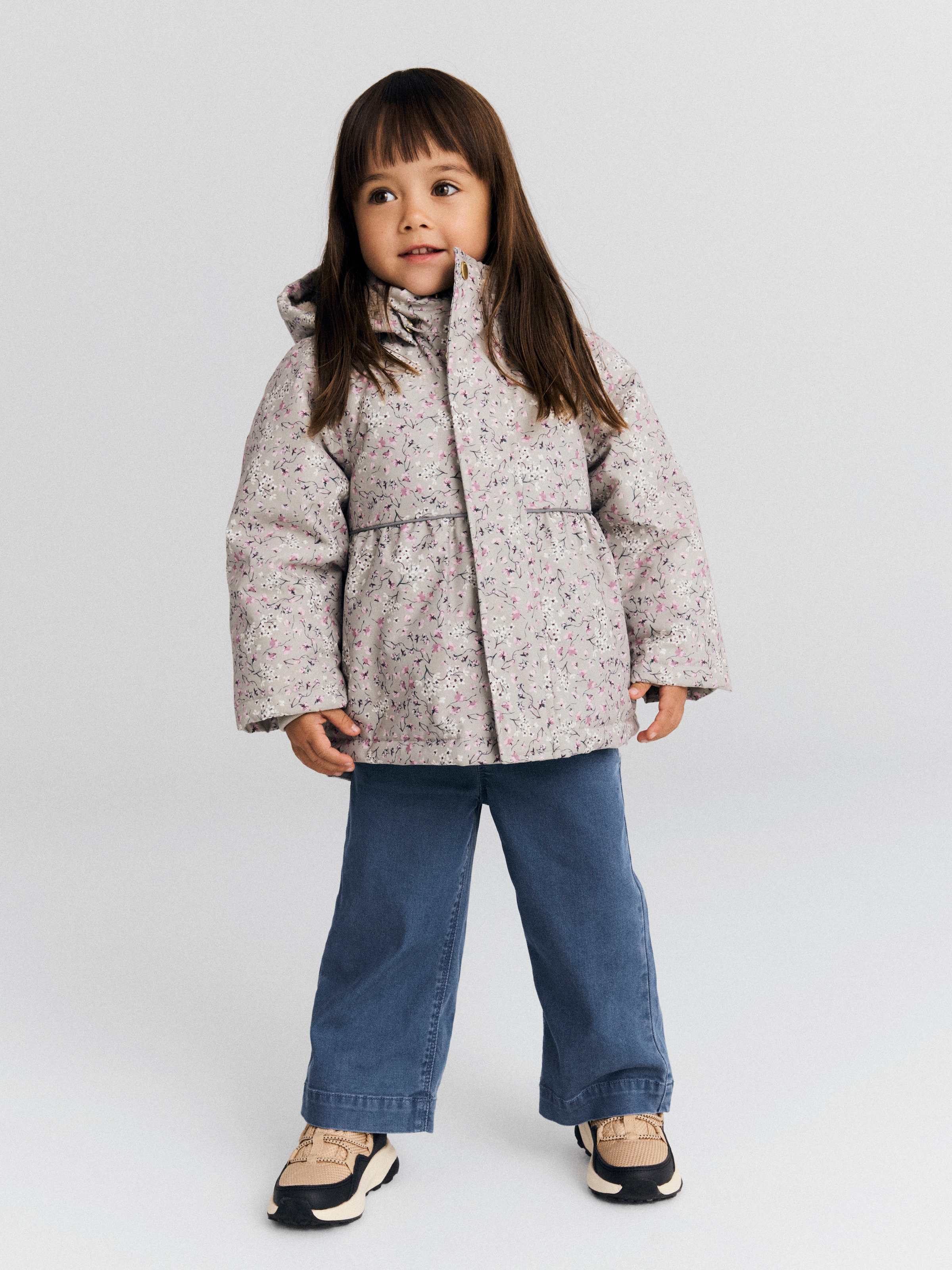 Name It Outdoorjacke »NMFSNOW05 JACKET AOP 1FO« mit Kapuze reflektierende Details, wasserdicht, winddicht, atmungsaktiv