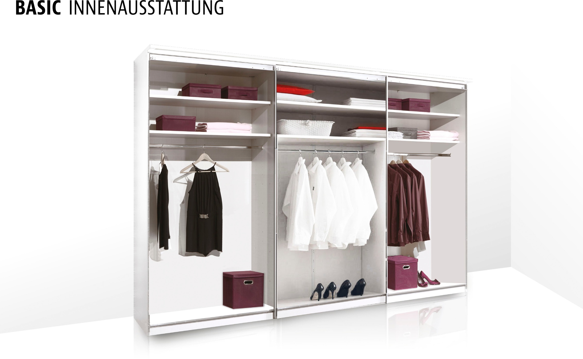 STAUD Schwebetürenschrank »Includo Glas, Made in Germany«