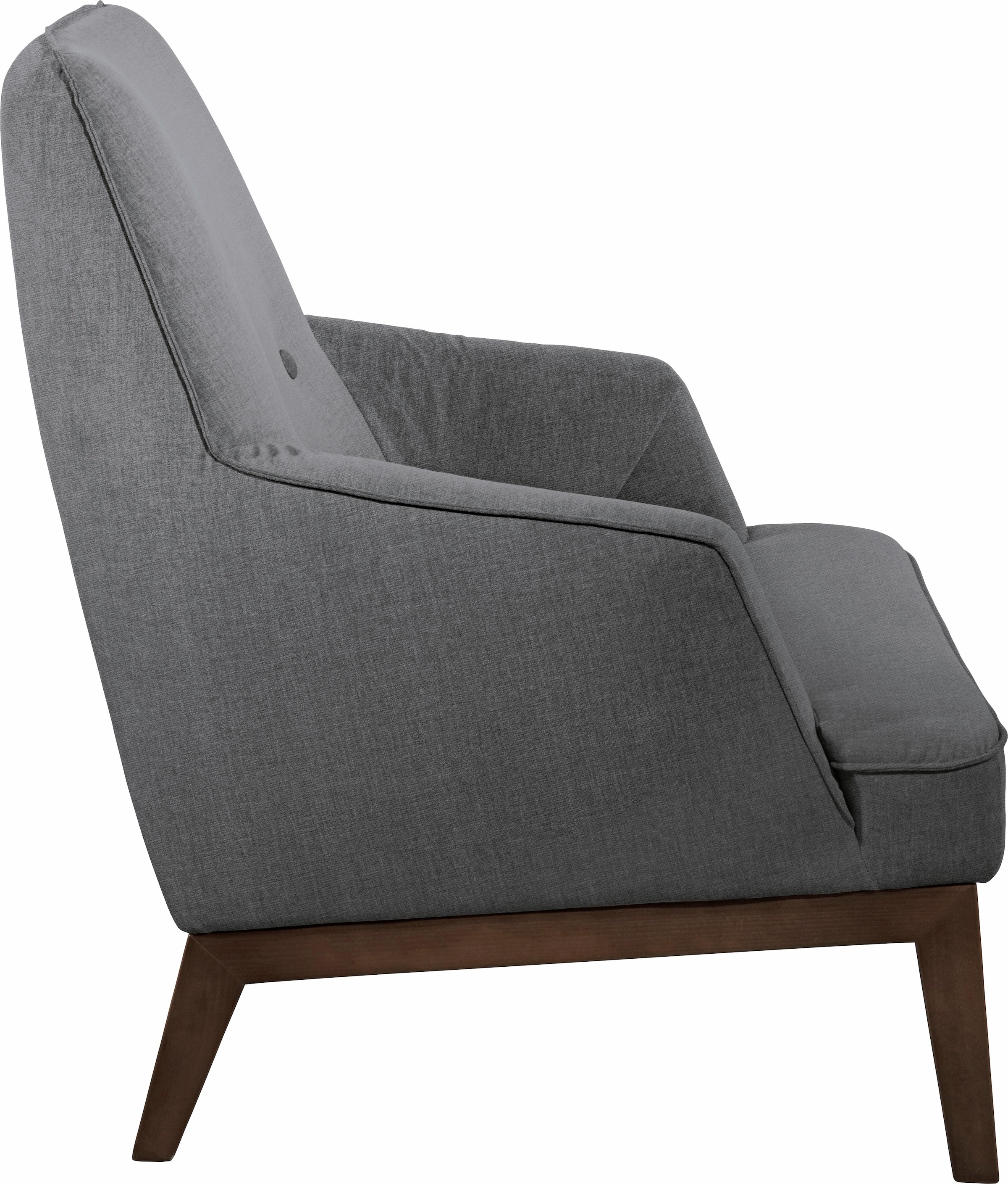 TOM TAILOR HOME Sessel »COZY«, Knöpfung, mit online Kedernaht und kaufen nussbaumfarben im Retrolook, Füße